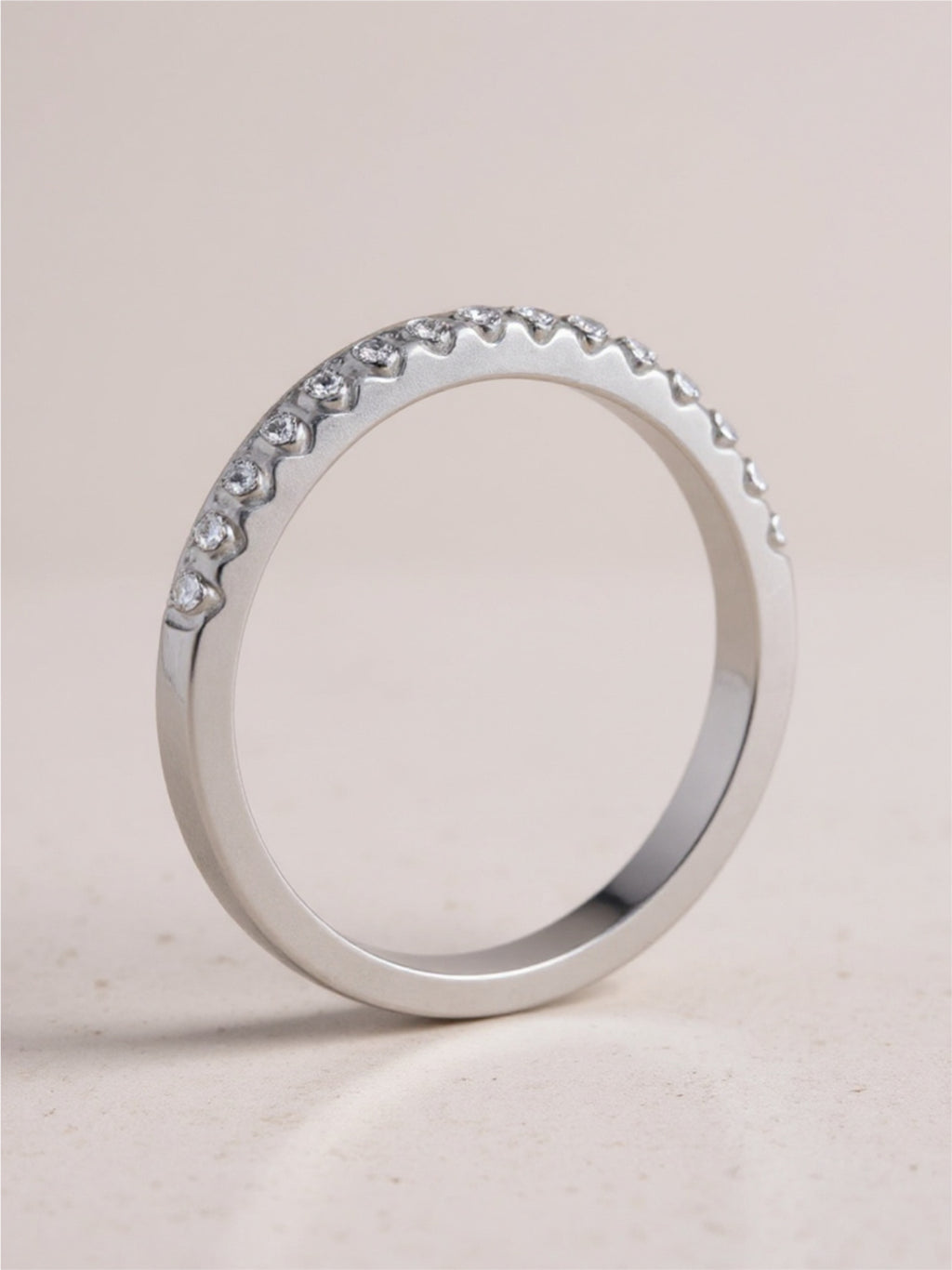Moissanite 925 Sterling Silver Half-Eternity Ring
