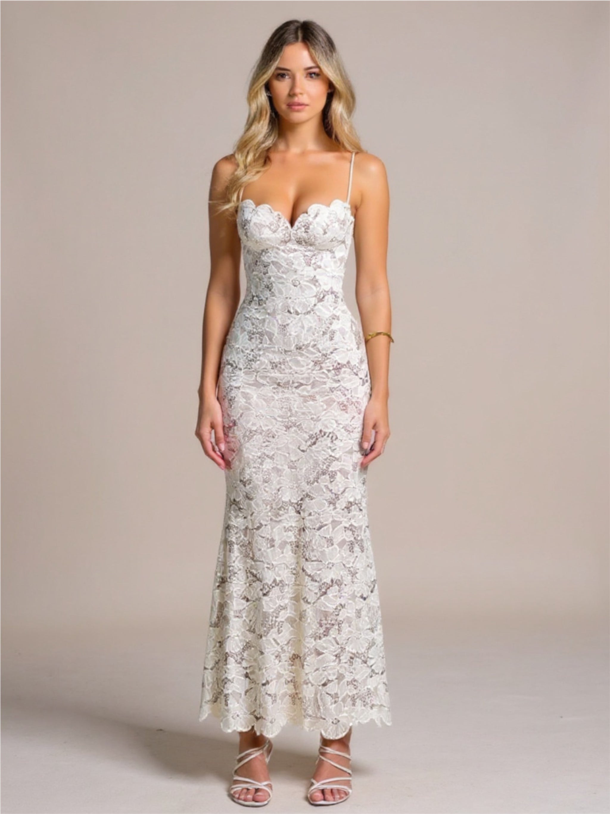 White Lace Bodycon Dress