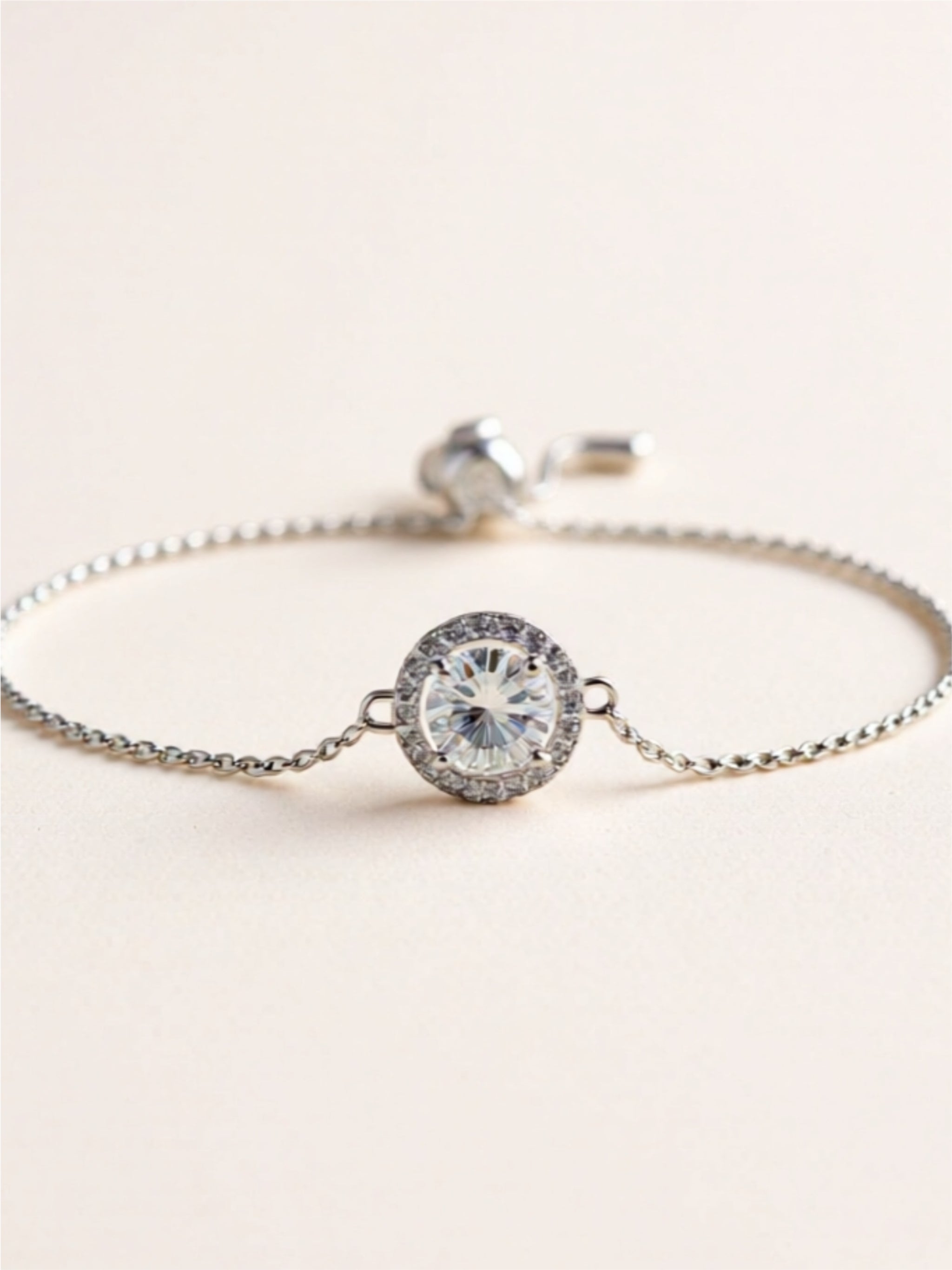 925 Sterling Silver 1 Carat Moissanite Bracelet