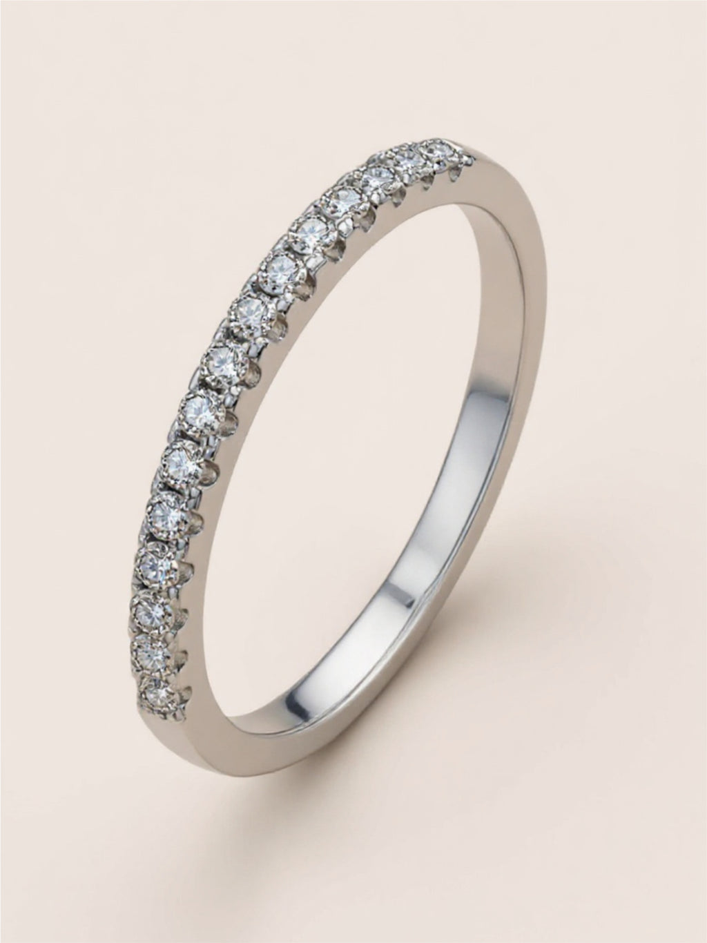 Moissanite 925 Sterling Silver Half-Eternity Ring