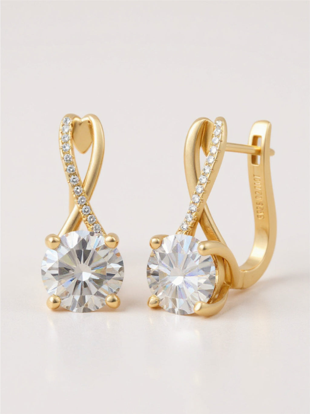 4 Carat Moissanite 925 Sterling Silver Earrings
