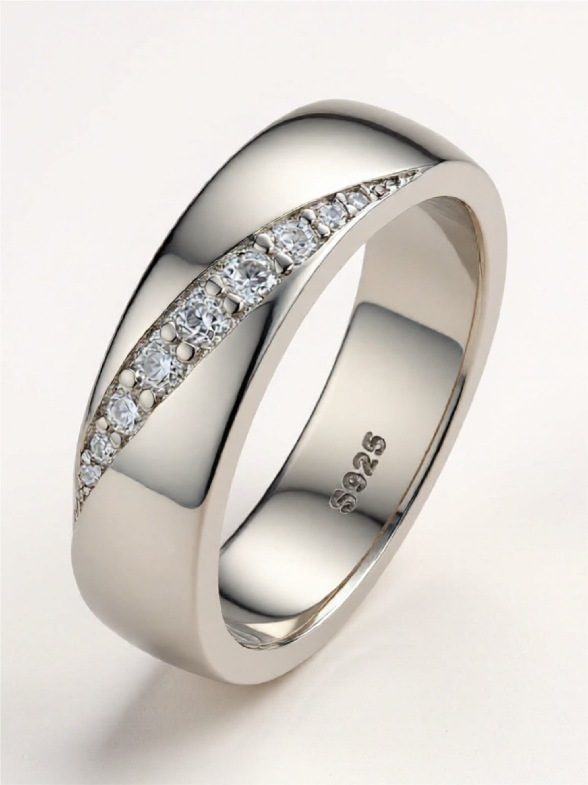 925 Sterling Silver Moissanite Ring