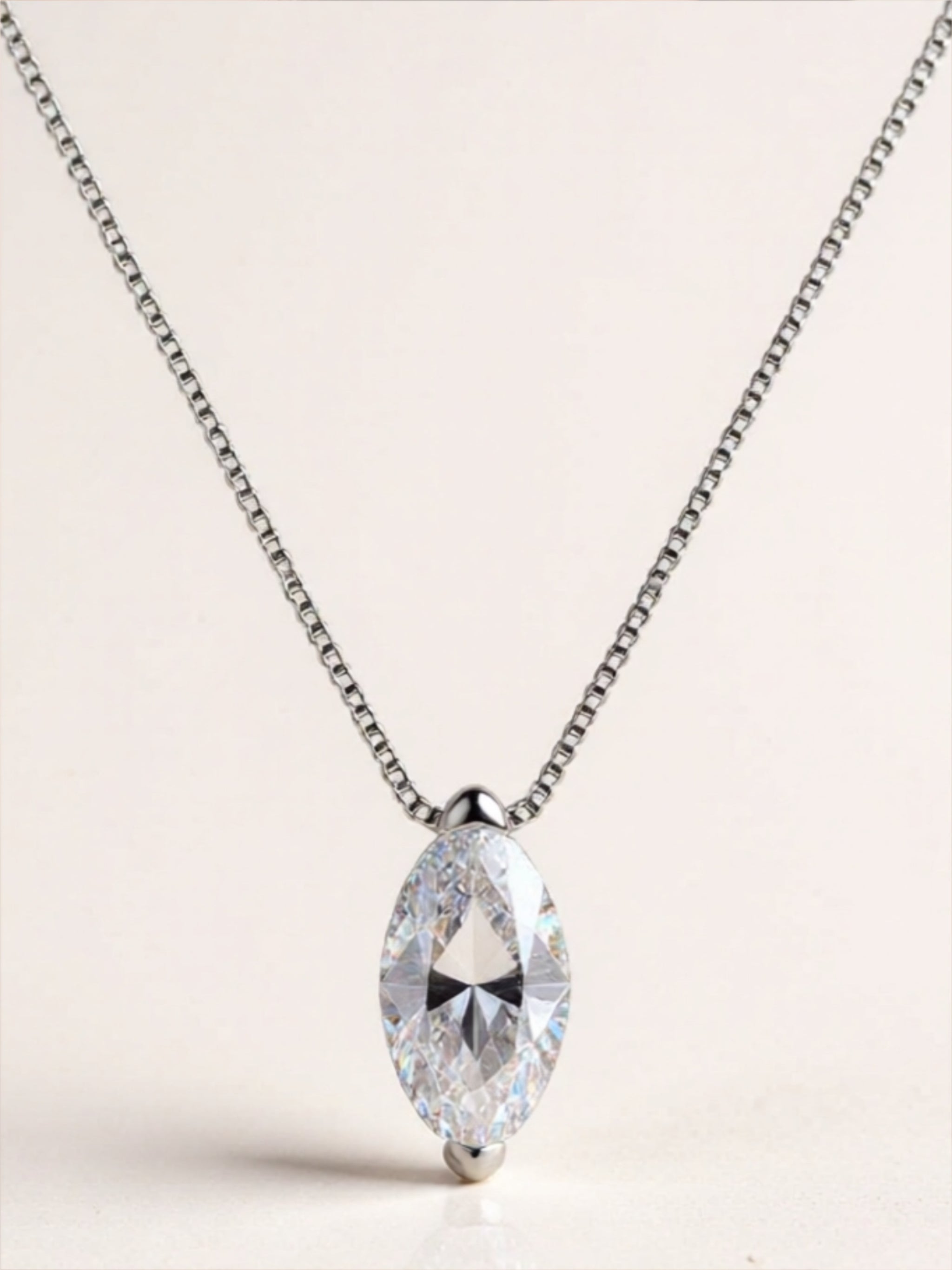 1 Carat Moissanite 925 Sterling Silver Necklace