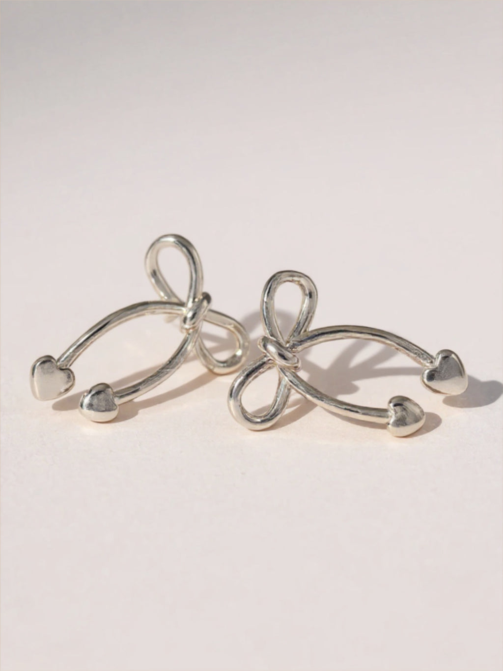 Stainless Steel Bow Earrings