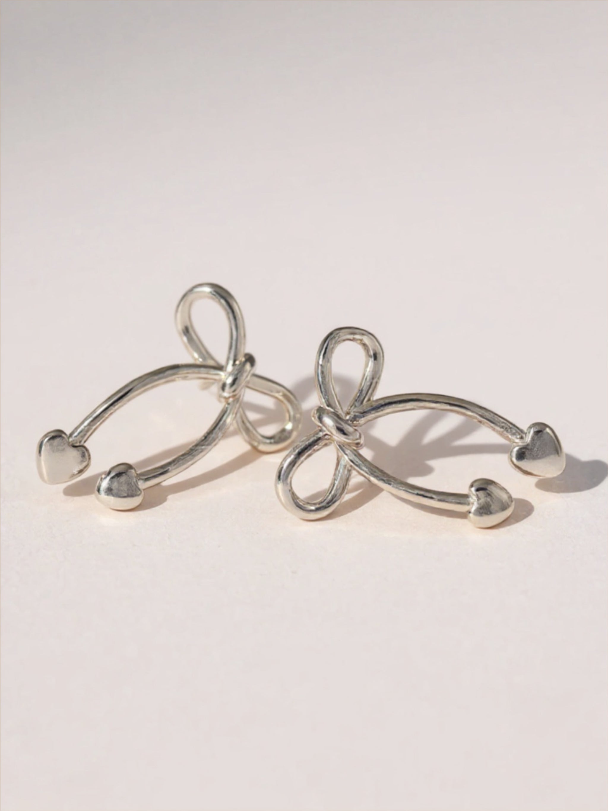 Stainless Steel Bow Earrings