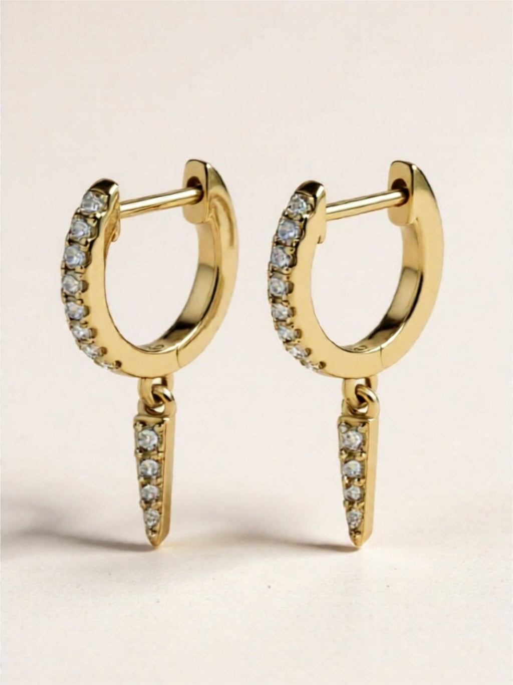 Moissanite 925 Sterling Silver Huggie Drop Earrings