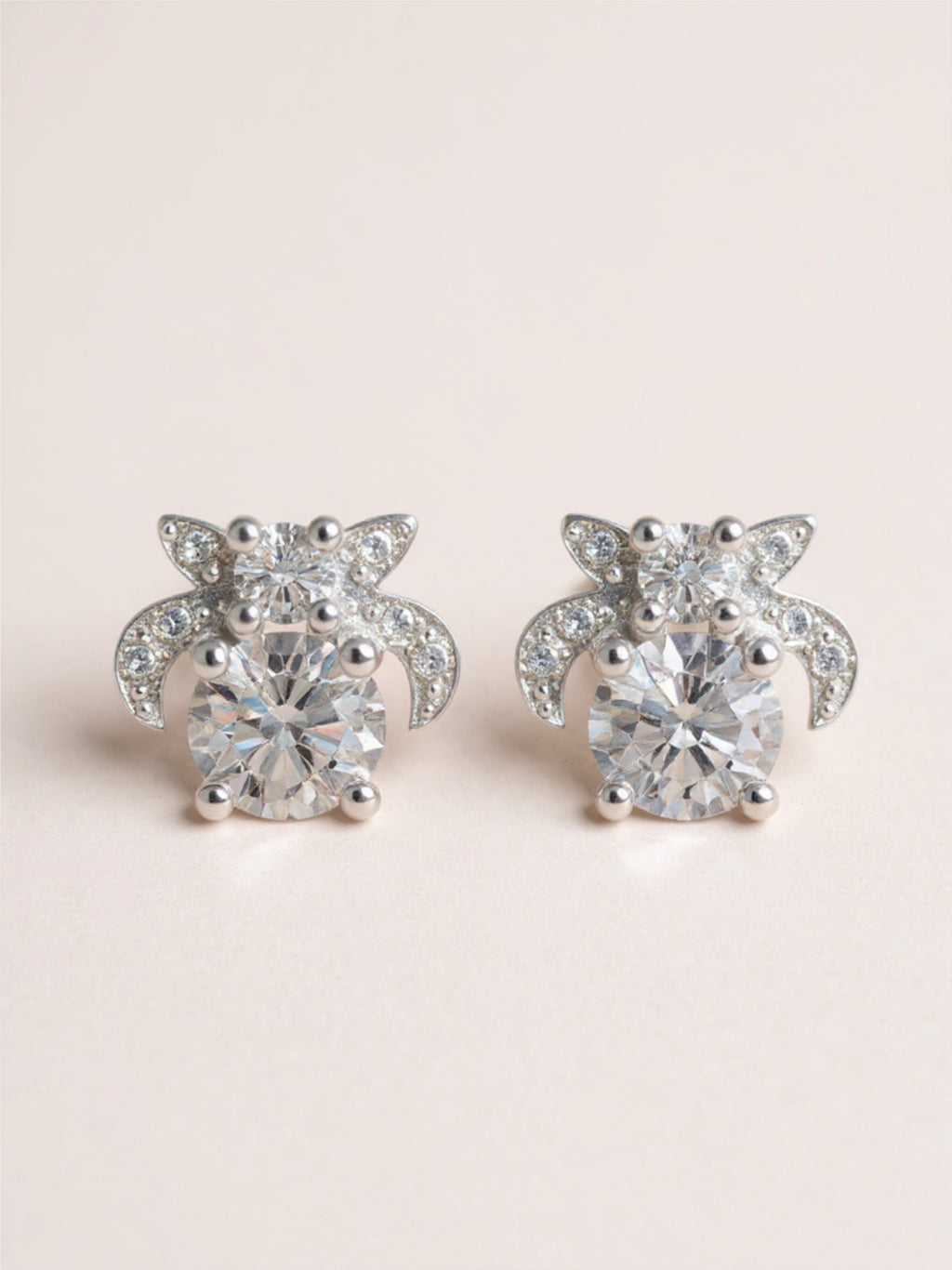 1 Carat Moissanite 925 Sterling Silver Stud Earrings