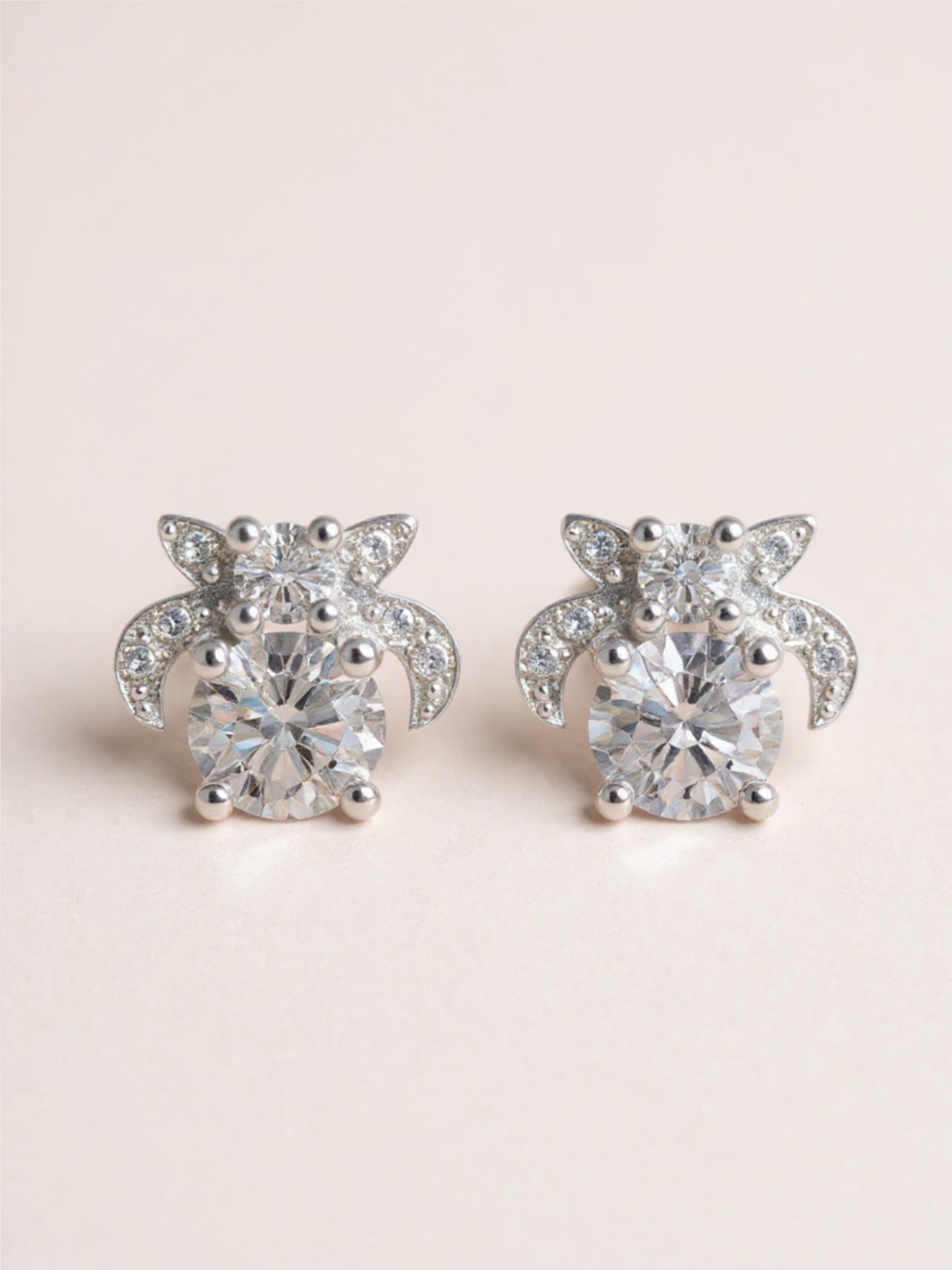 1 Carat Moissanite 925 Sterling Silver Stud Earrings