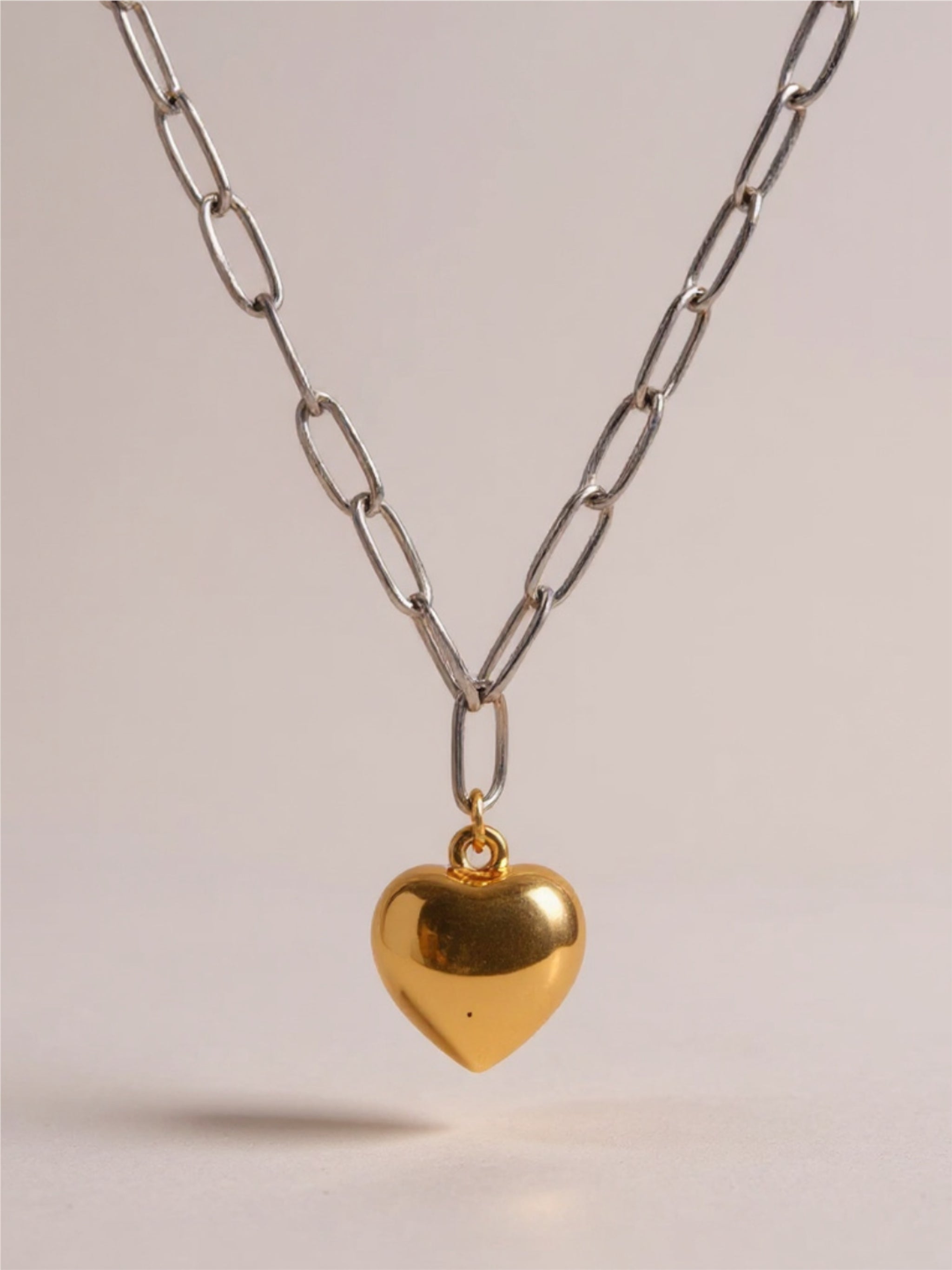 Stainless Steel Heart Pendant Necklace