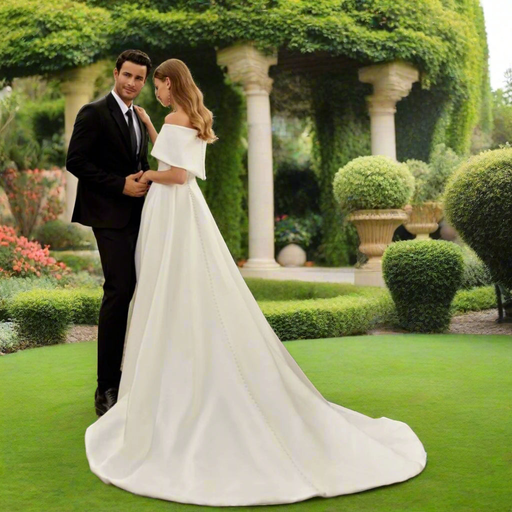 Off Shoulder Wedding Dress