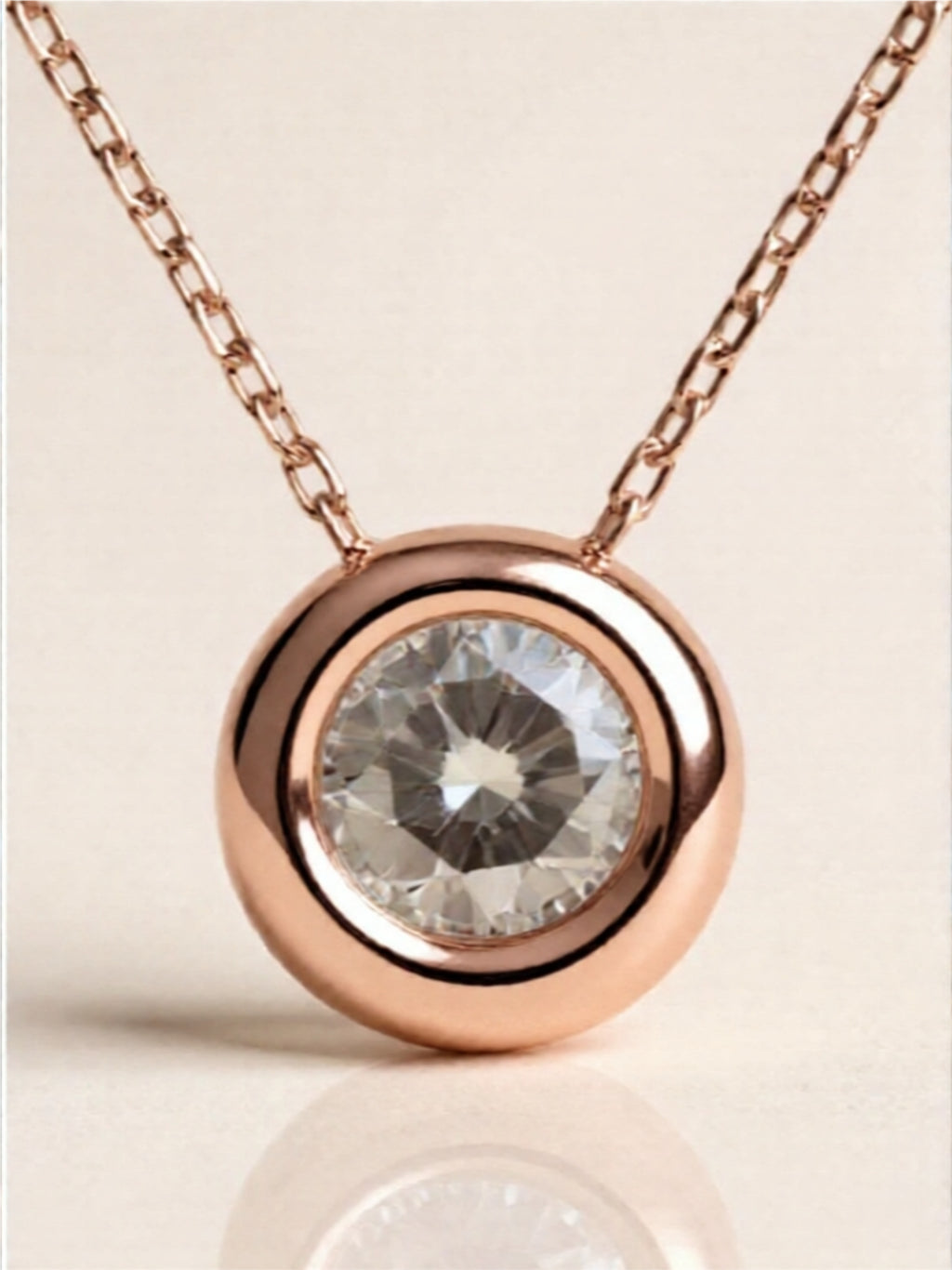 1 Carat Moissanite Pendant 925 Sterling Silver Necklace