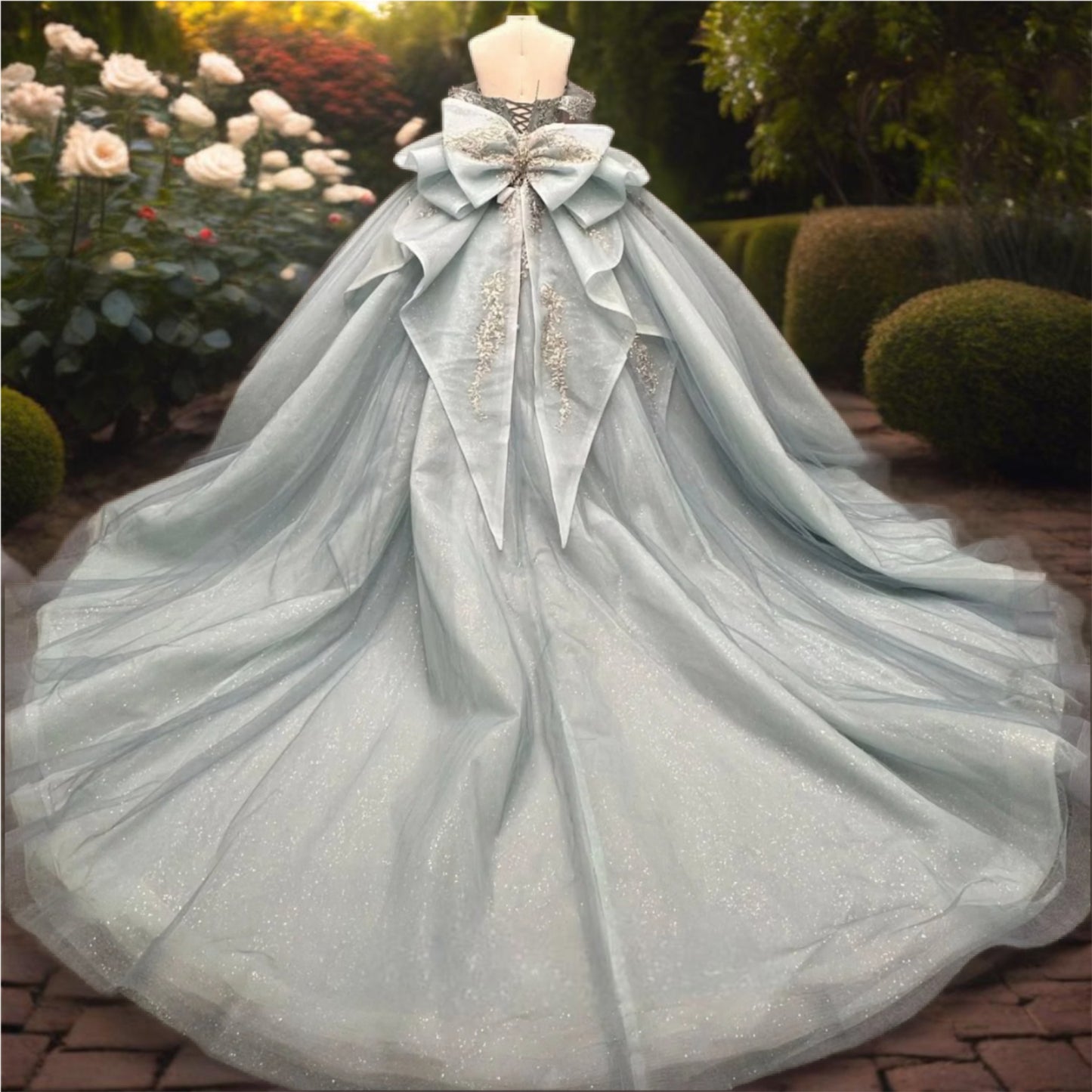 Off the Shoulder Glitter Quinceanera Dress