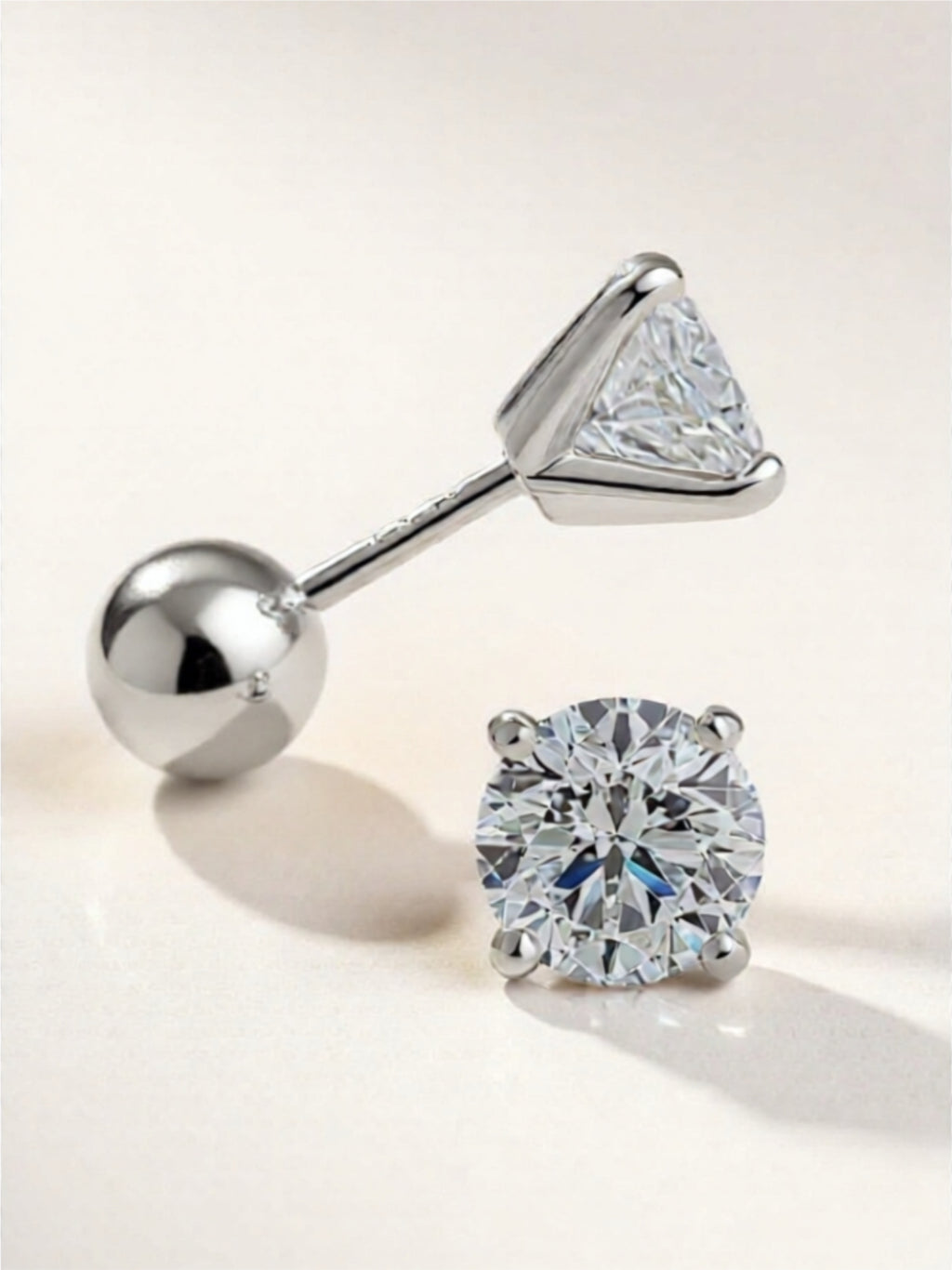 2 Carat Moissanite 925 Sterling Silver Stud Earrings