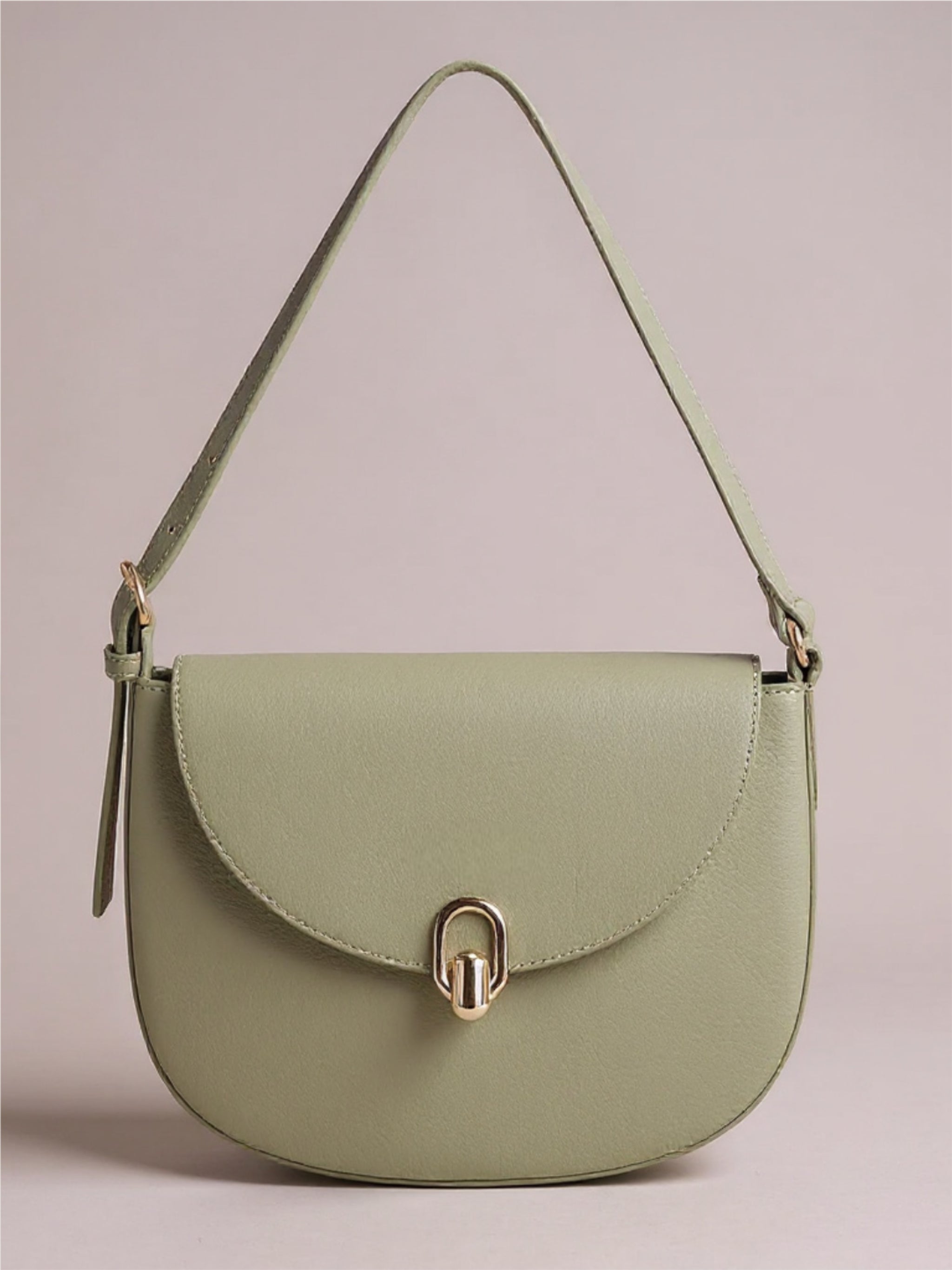 Metal Buckle Shoulder Bag