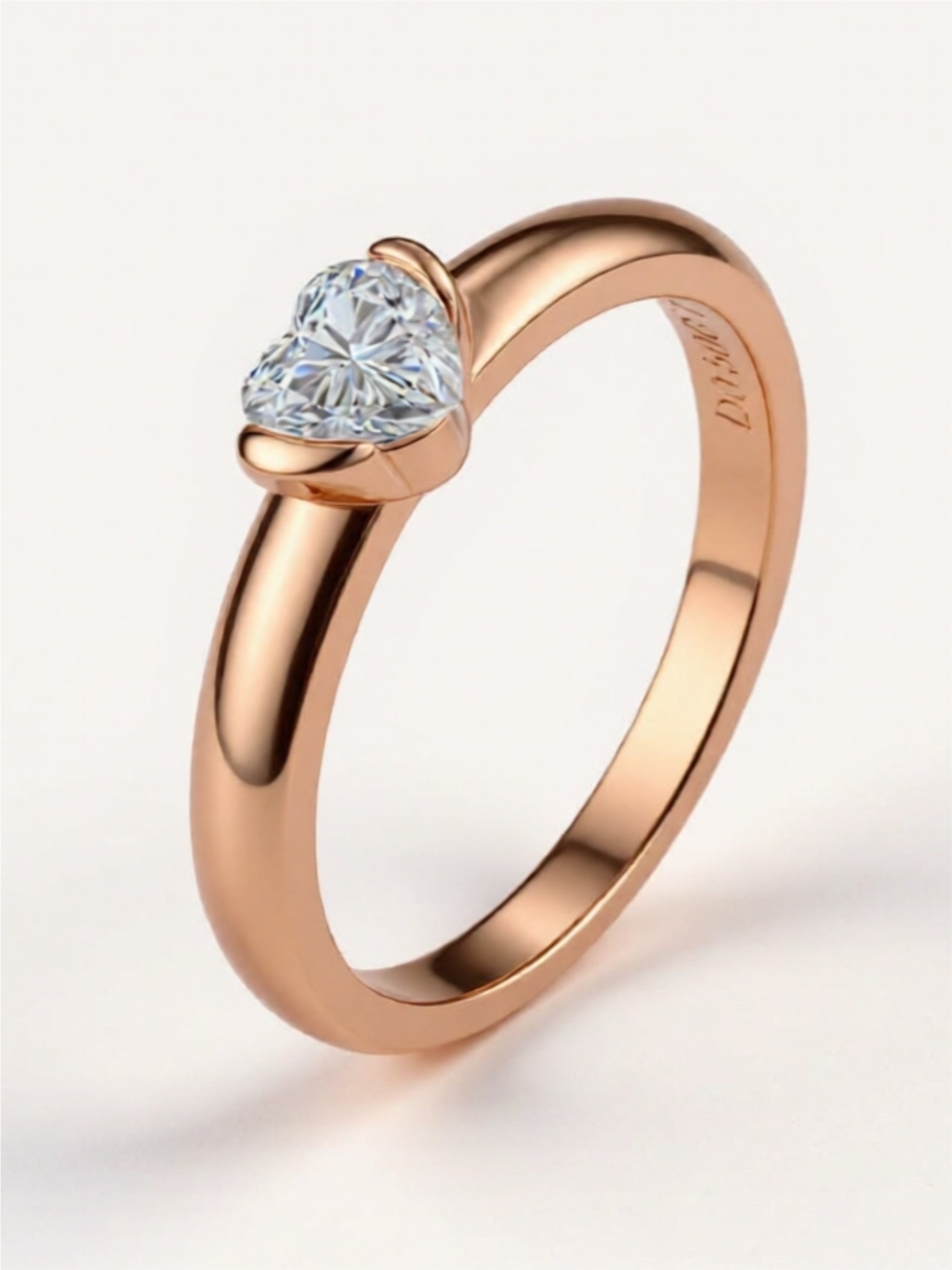 Moissanite 925 Sterling Silver Heart Ring