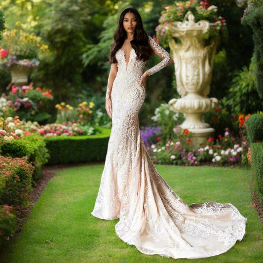 Long Sleeve Mermaid Wedding Dress