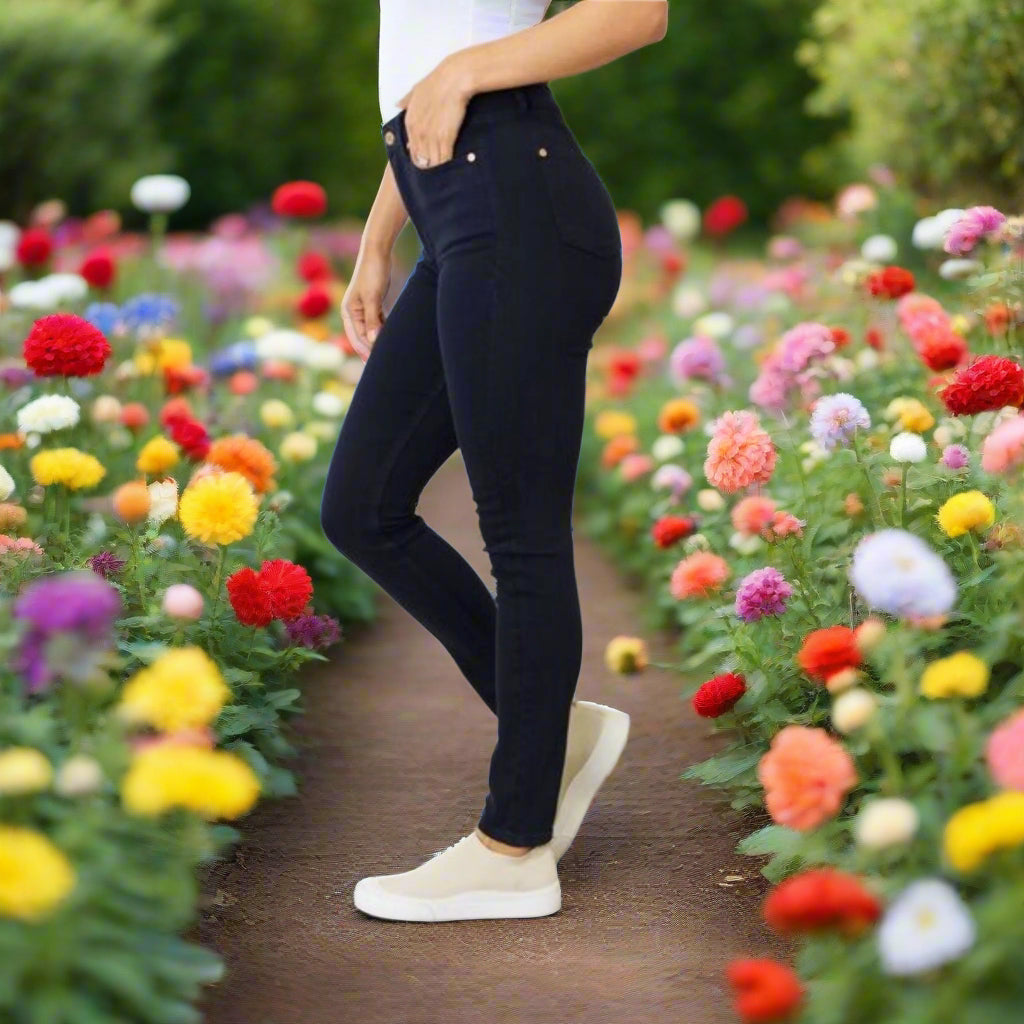 Dyed Tummy Control Skinny Jeans