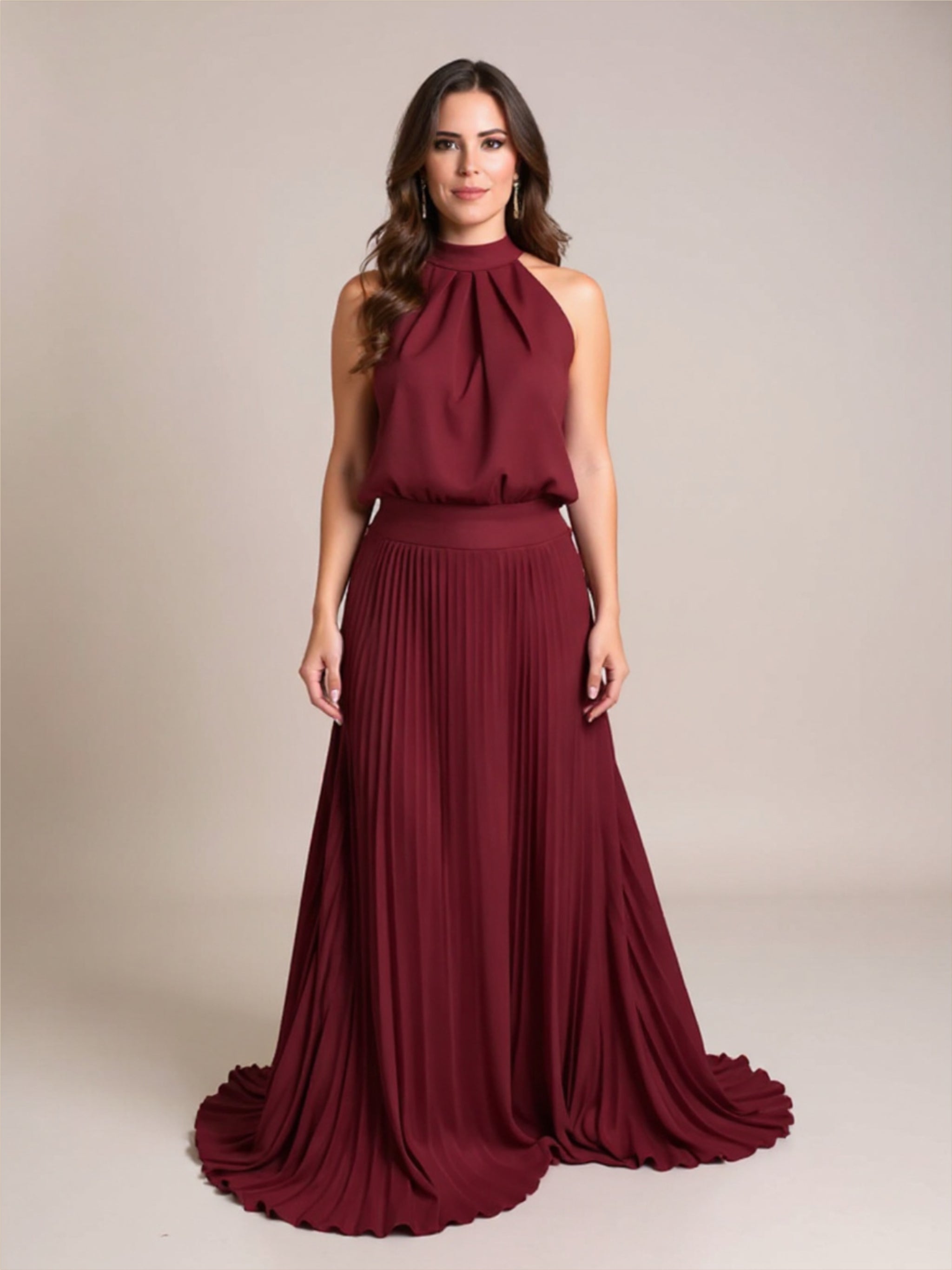 Halter Neck Evening Dress