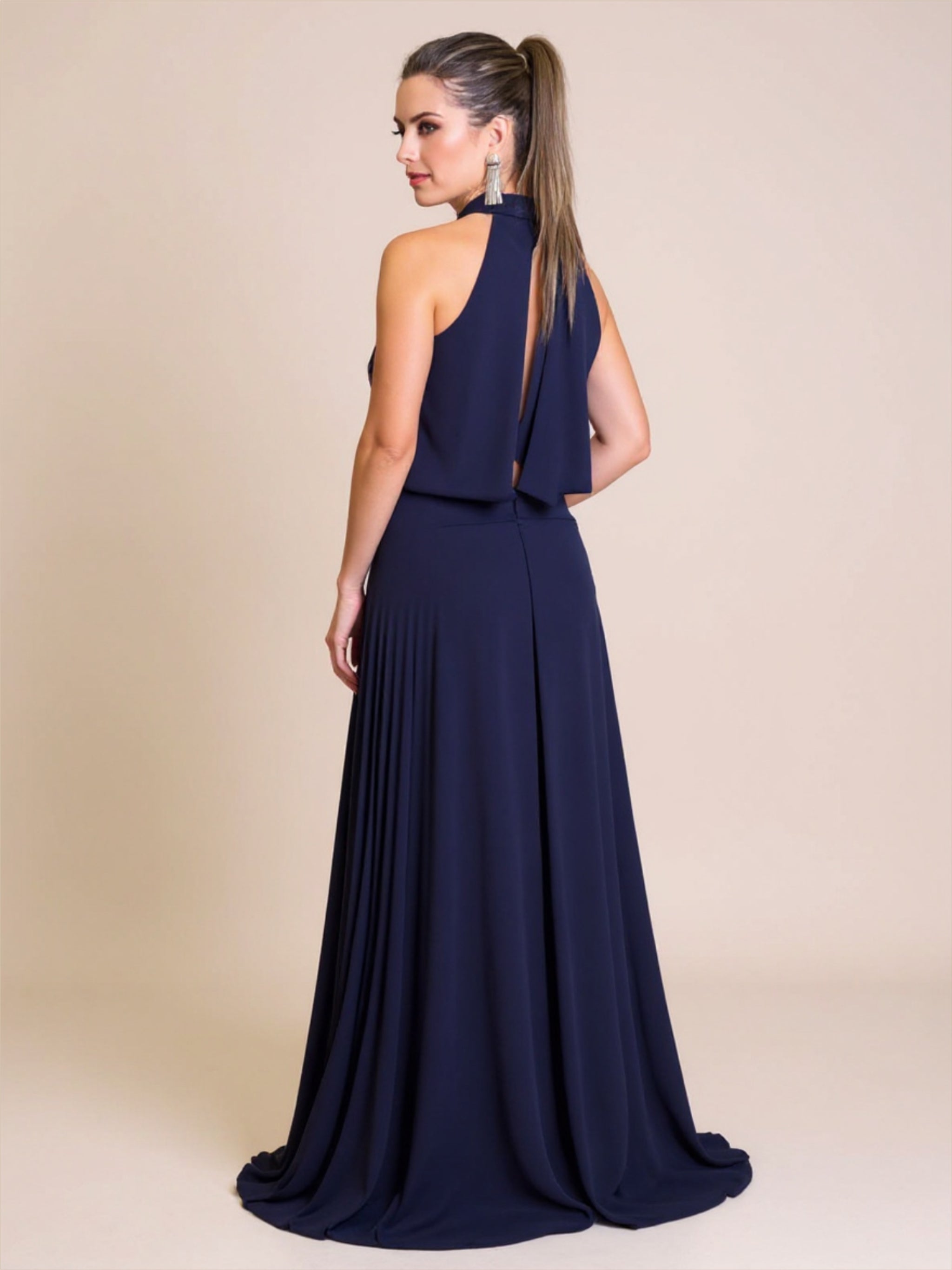 Halter Neck Evening Dress