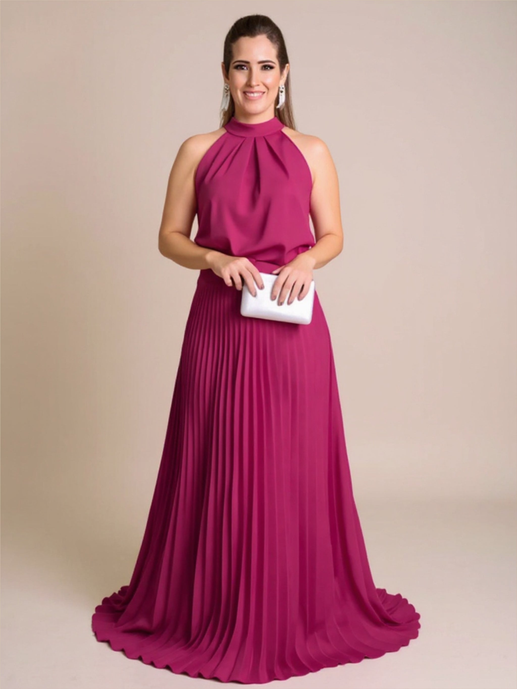 Halter Neck Evening Dress