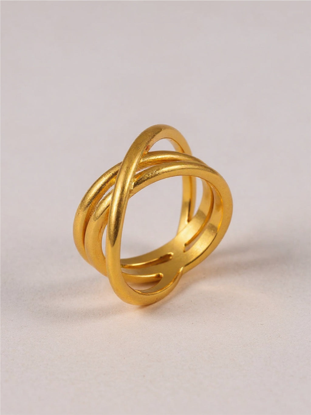 18K Gold Crisscross Ring