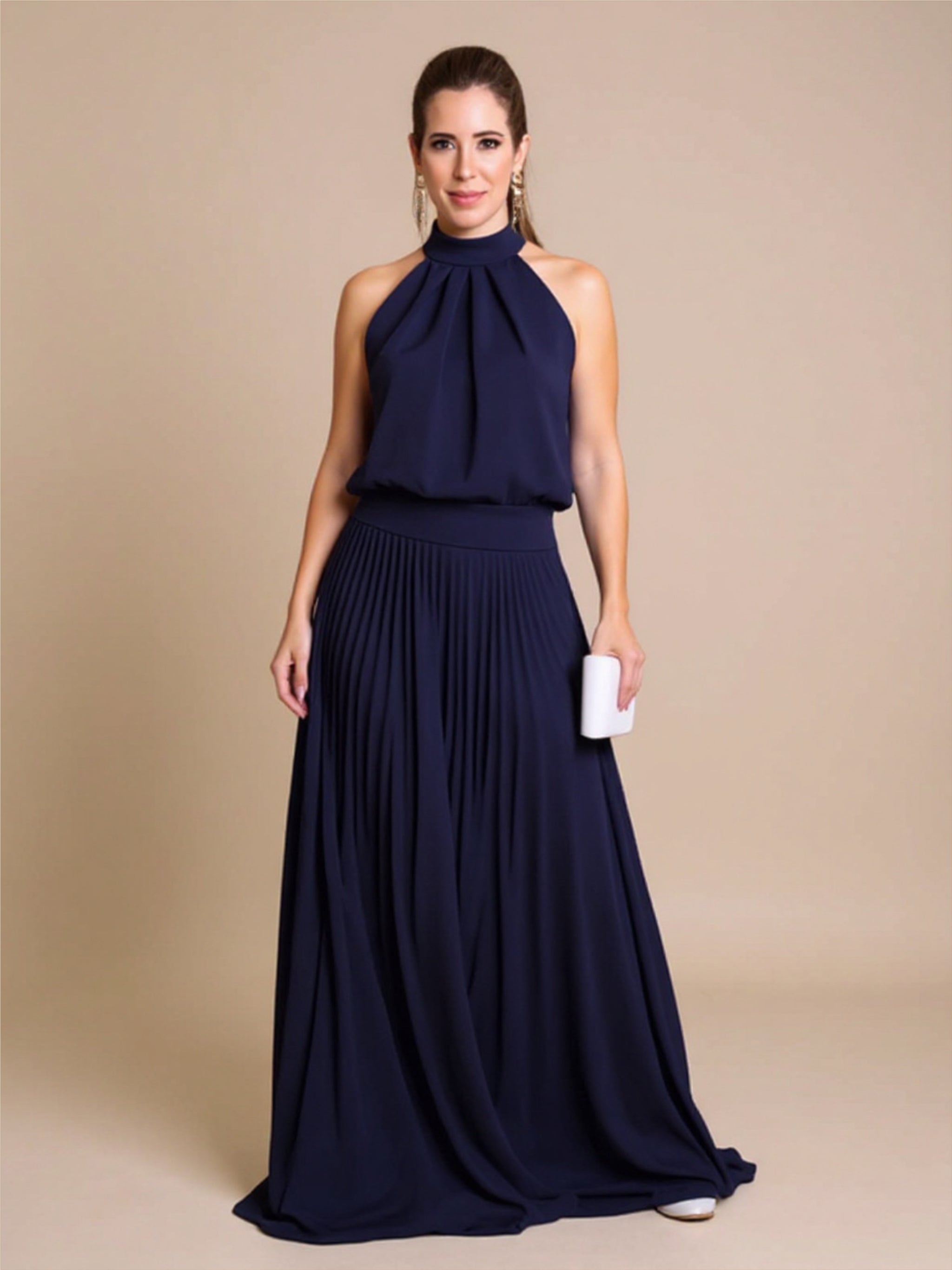 Halter Neck Evening Dress