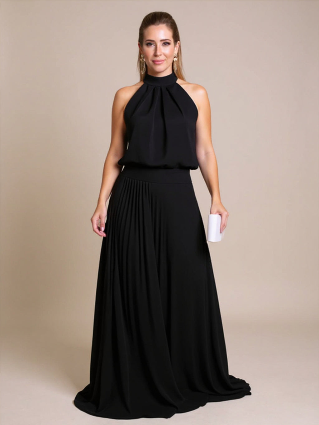 Halter Neck Evening Dress