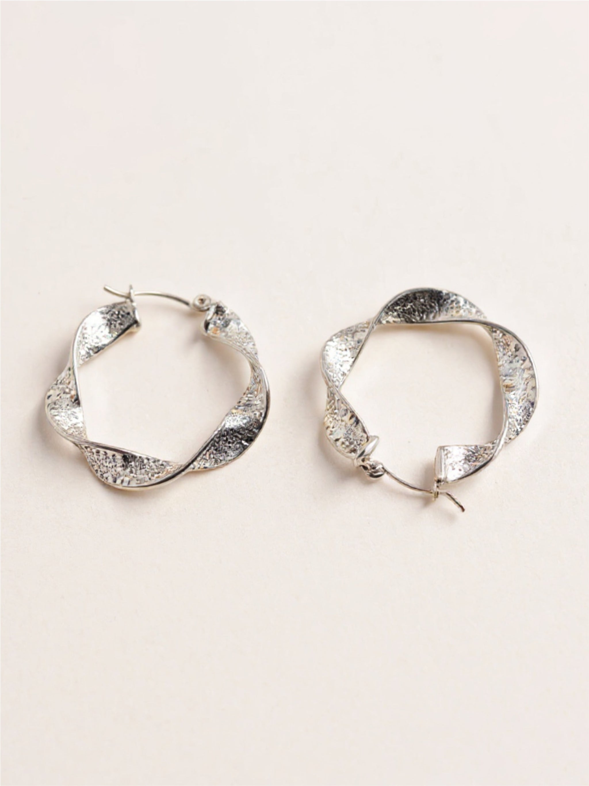 Titanium Steel Twisted Earrings