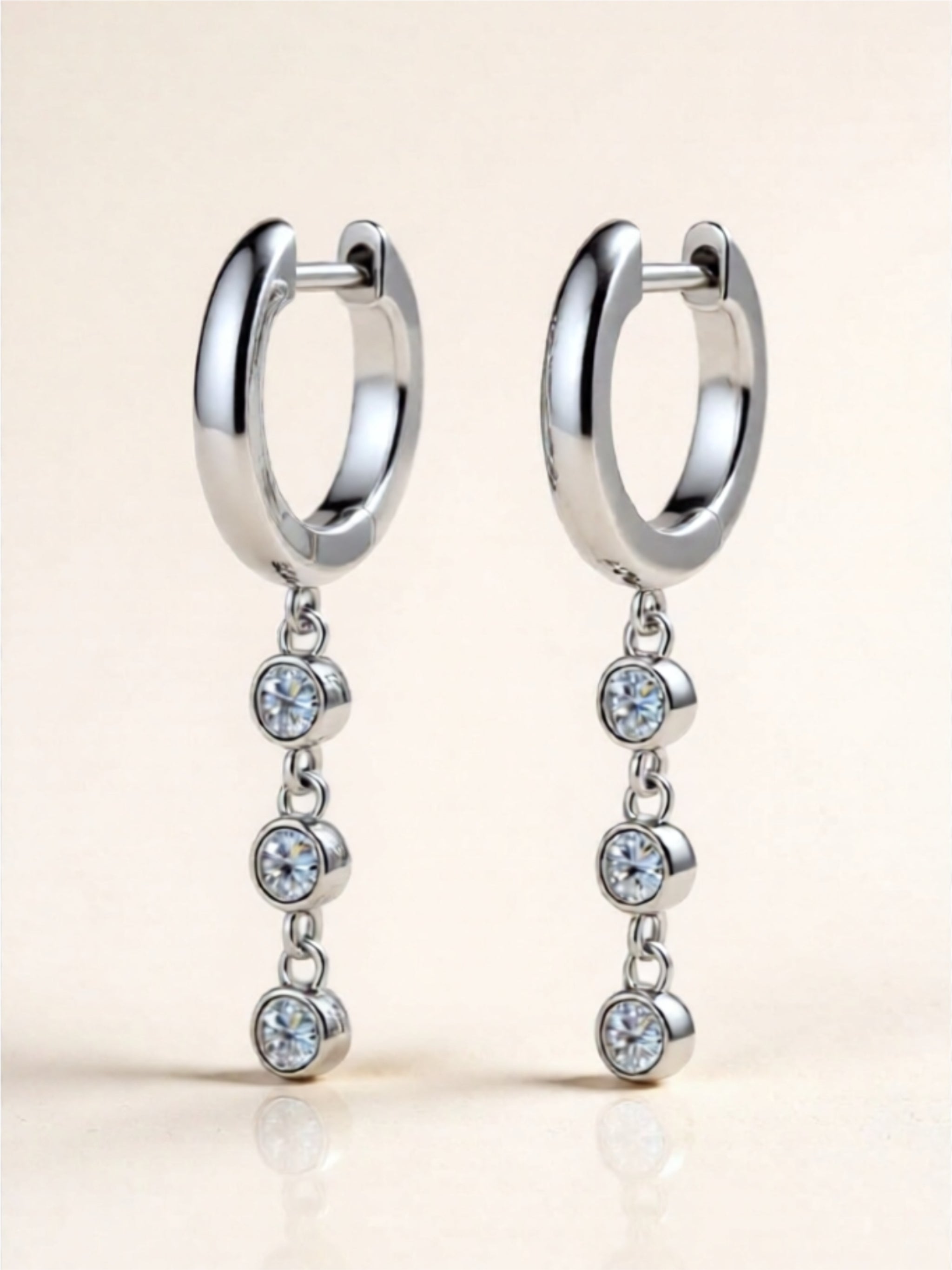 Moissanite 925 Sterling Silver Earrings