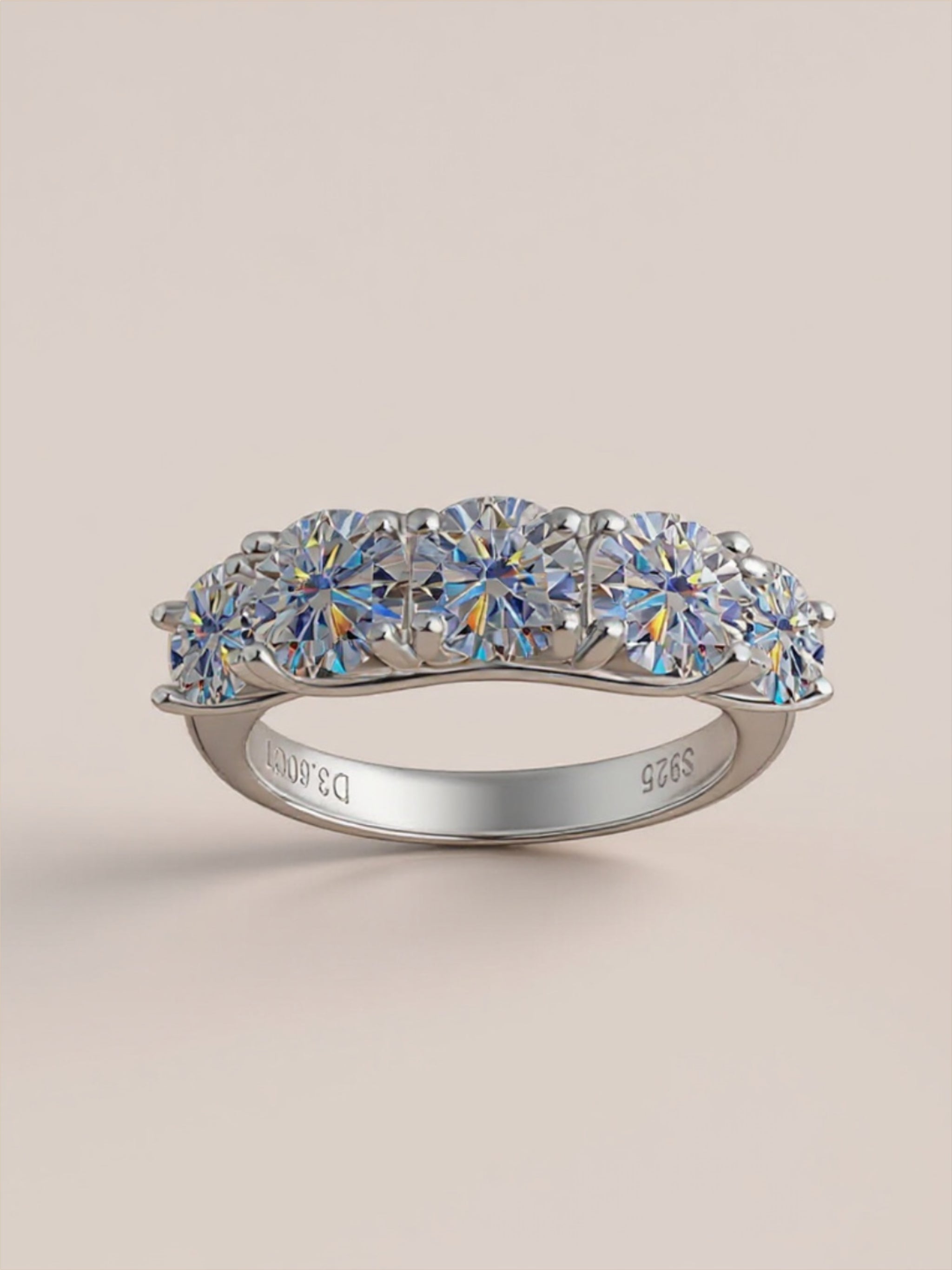 3.6 Carat Moissanite 925 Sterling Silver Ring