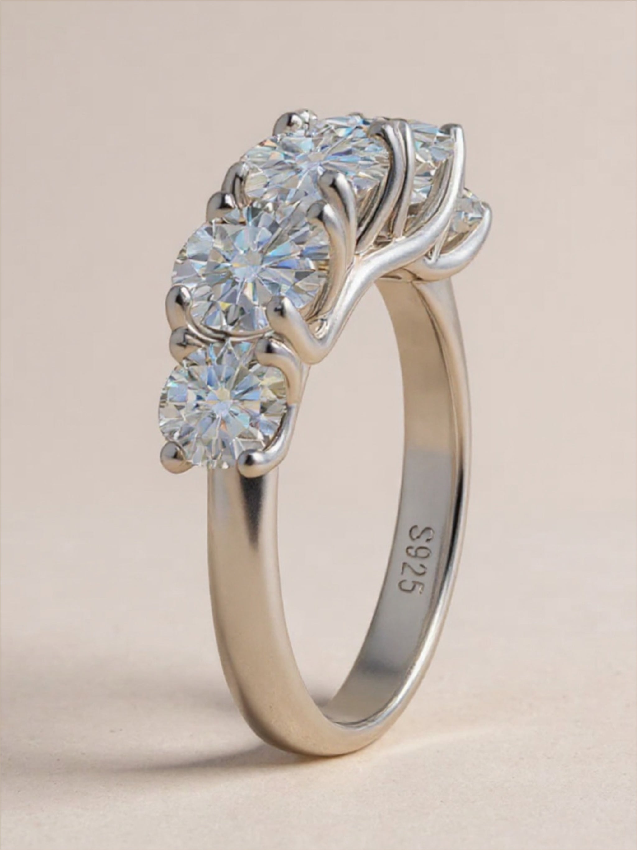 3.6 Carat Moissanite 925 Sterling Silver Ring