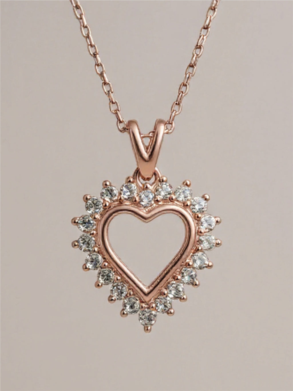 Moissanite 925 Sterling Silver Heart Pendant Necklace
