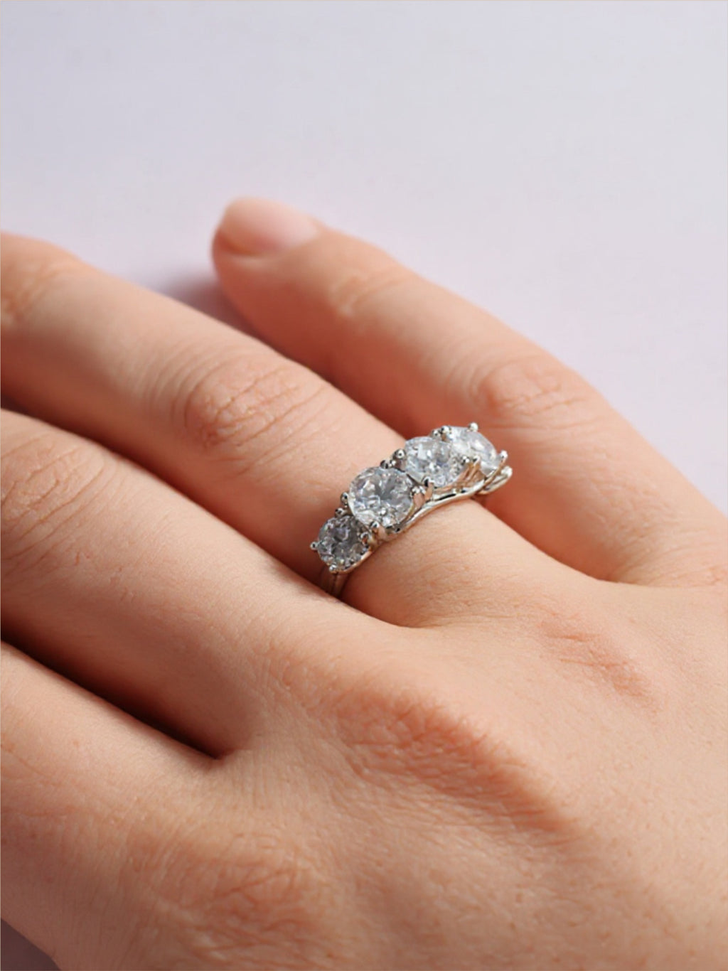 3.6 Carat Moissanite 925 Sterling Silver Ring