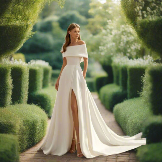 Off Shoulder Wedding Dress