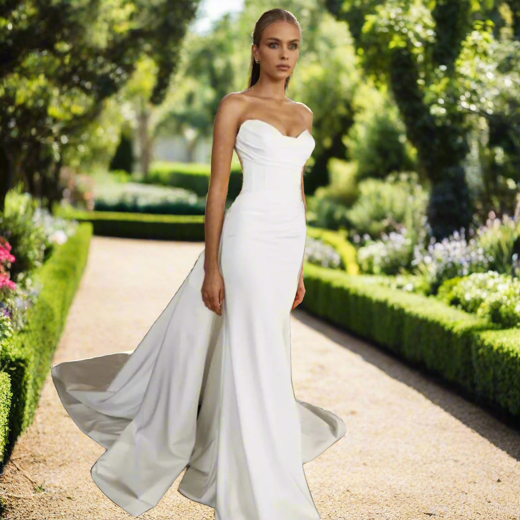 Mermaid Front Slit Bridal Gown