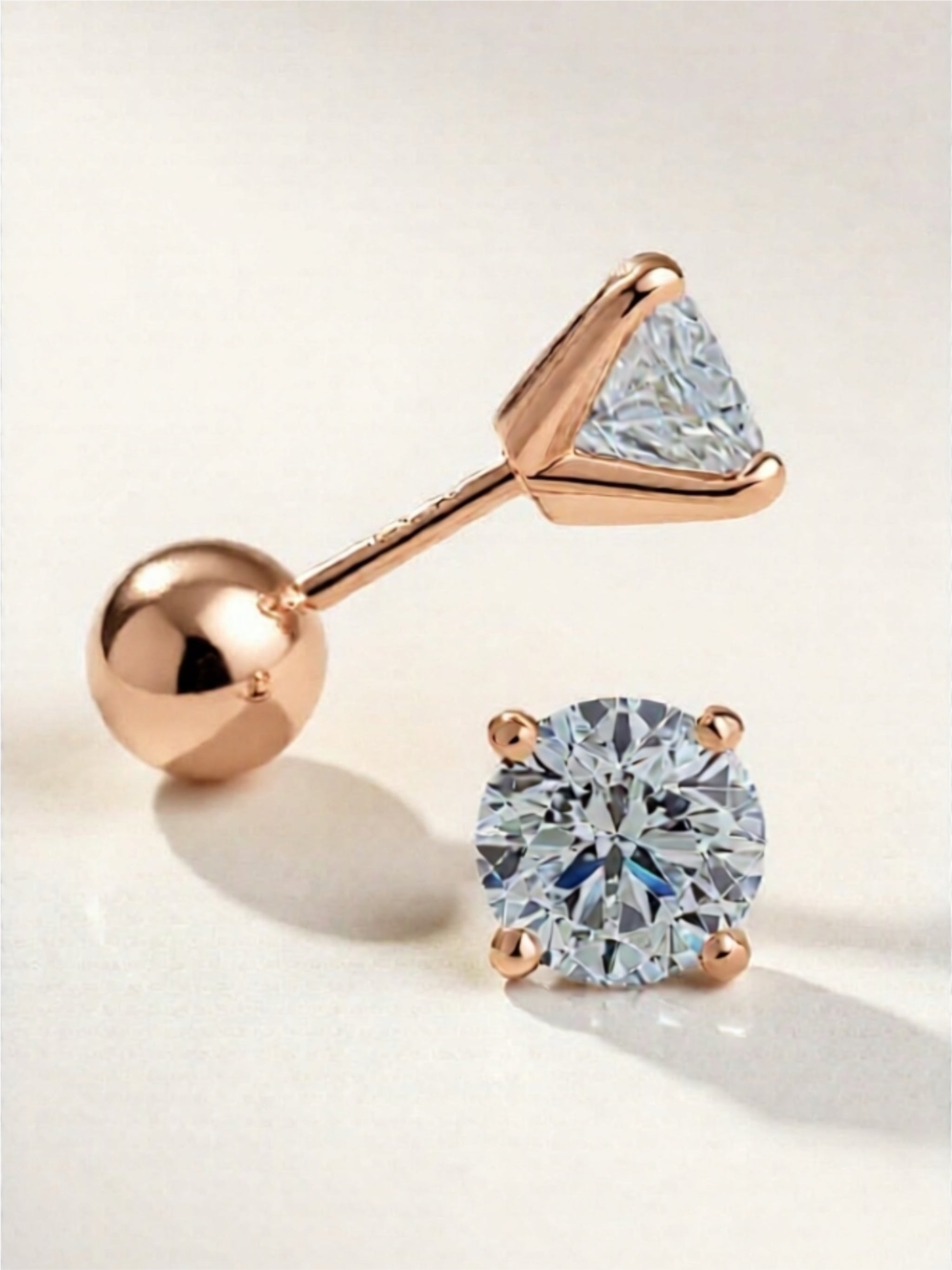 2 Carat Moissanite 925 Sterling Silver Stud Earrings