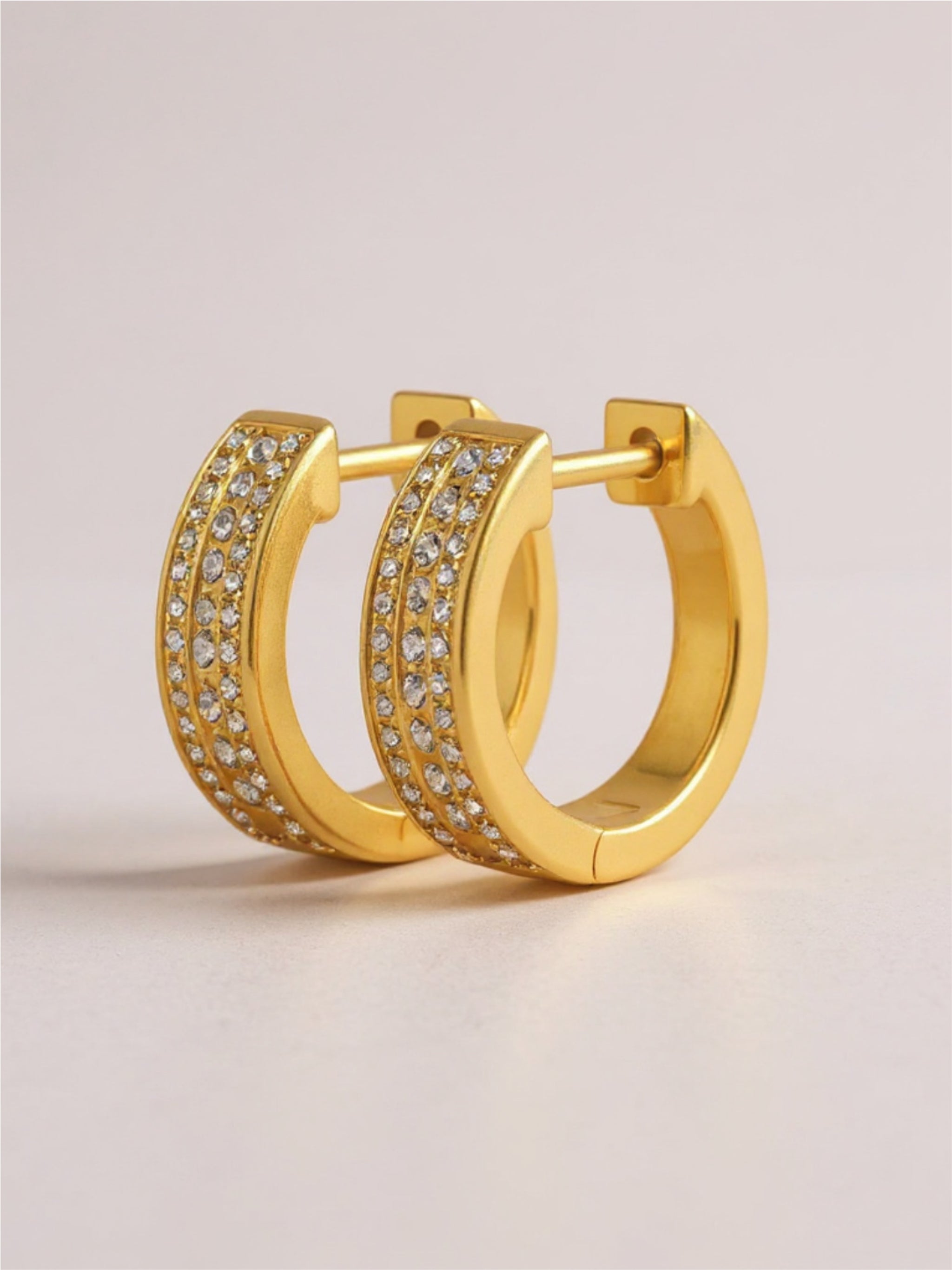 Moissanite 925 Sterling Silver Huggie Earrings