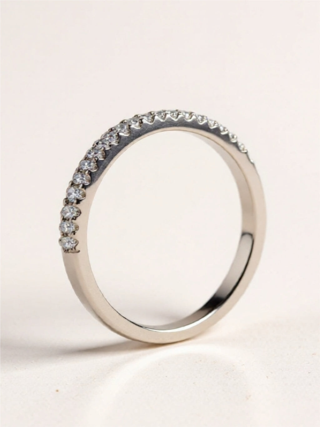 Moissanite 925 Sterling Silver Half-Eternity Ring