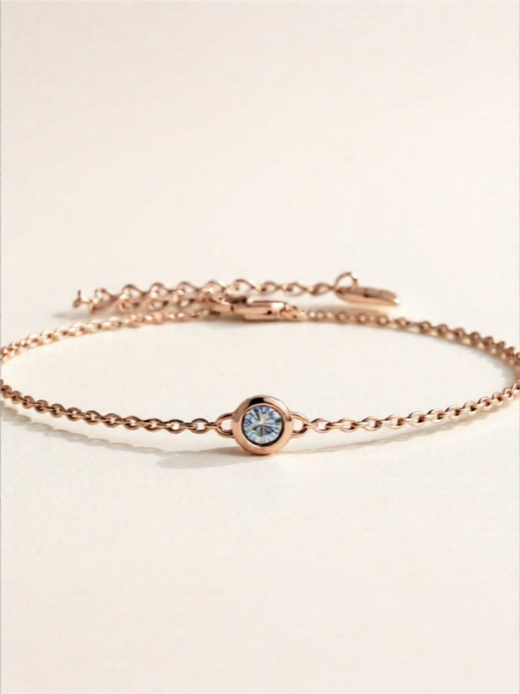 Inlaid Moissanite 925 Sterling Silver Bracelet