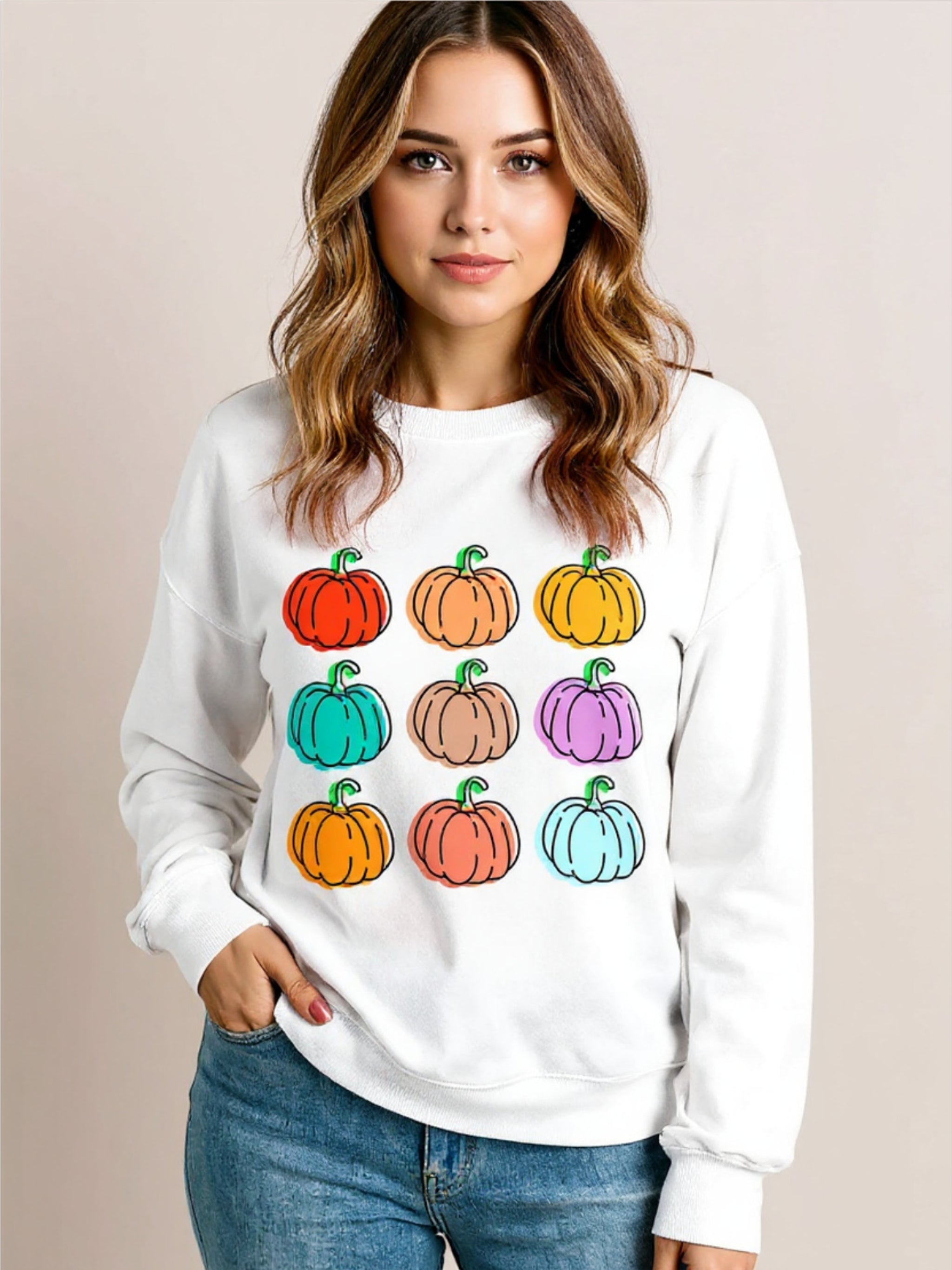 Pumpkin Graphic Sweatshirt