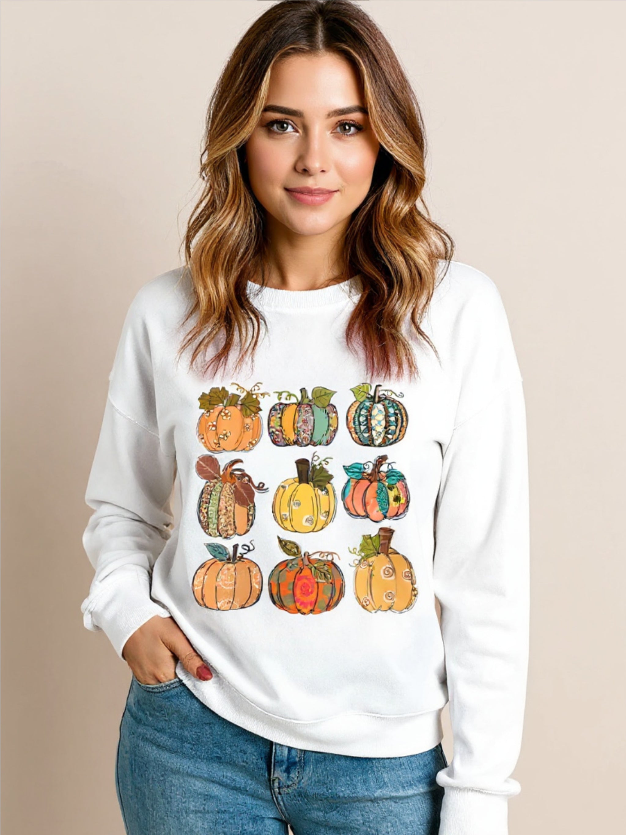 Pumpkin Graphic Sweatshirt