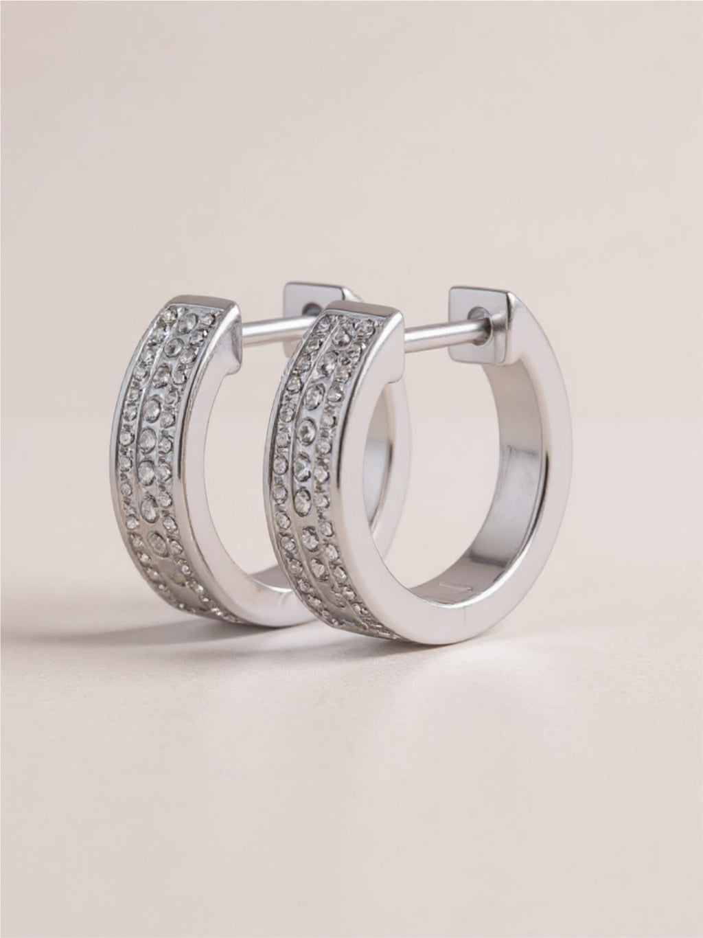 Moissanite 925 Sterling Silver Huggie Earrings