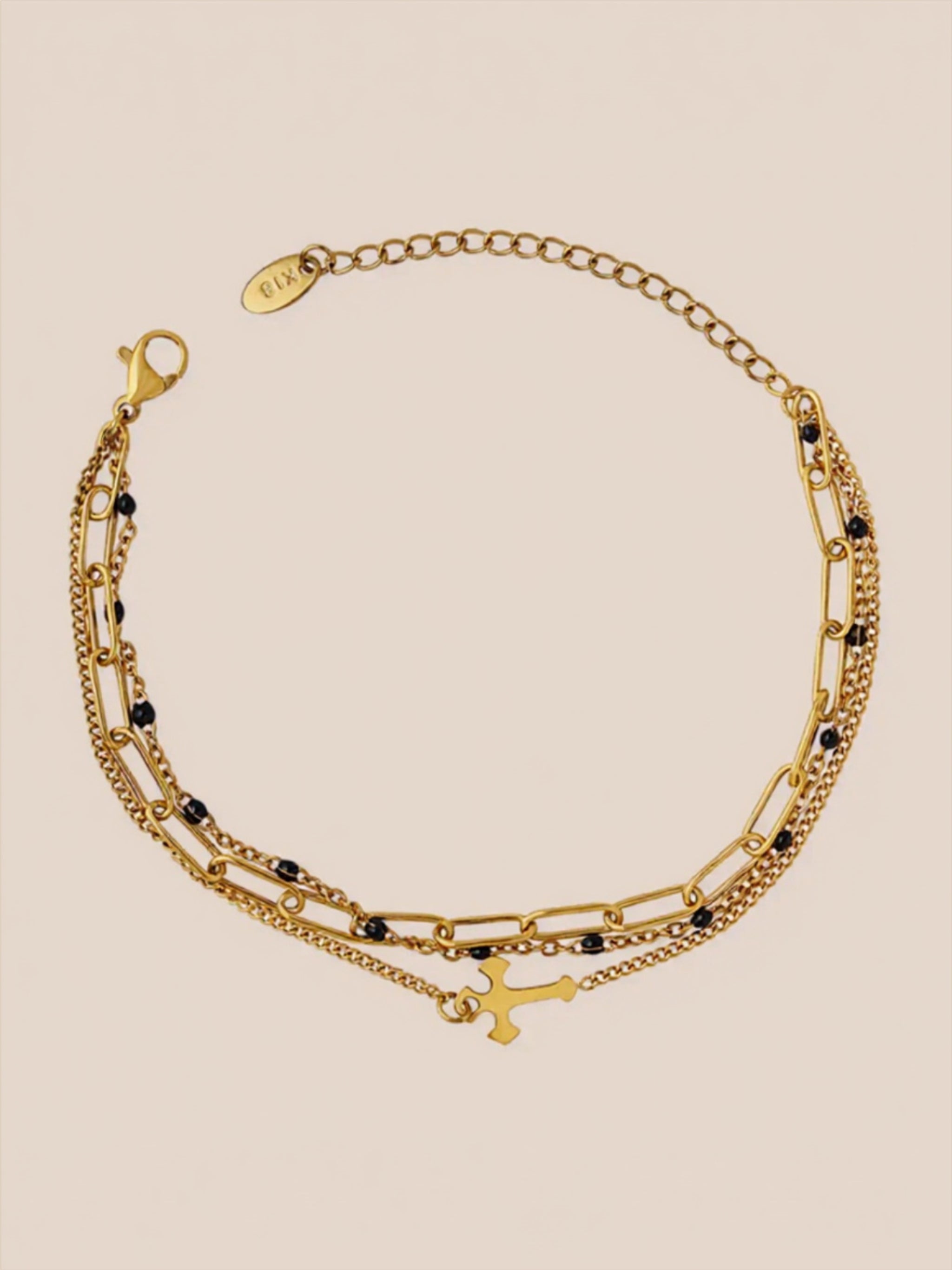 Titanium Steel Three-Layered Bracelet