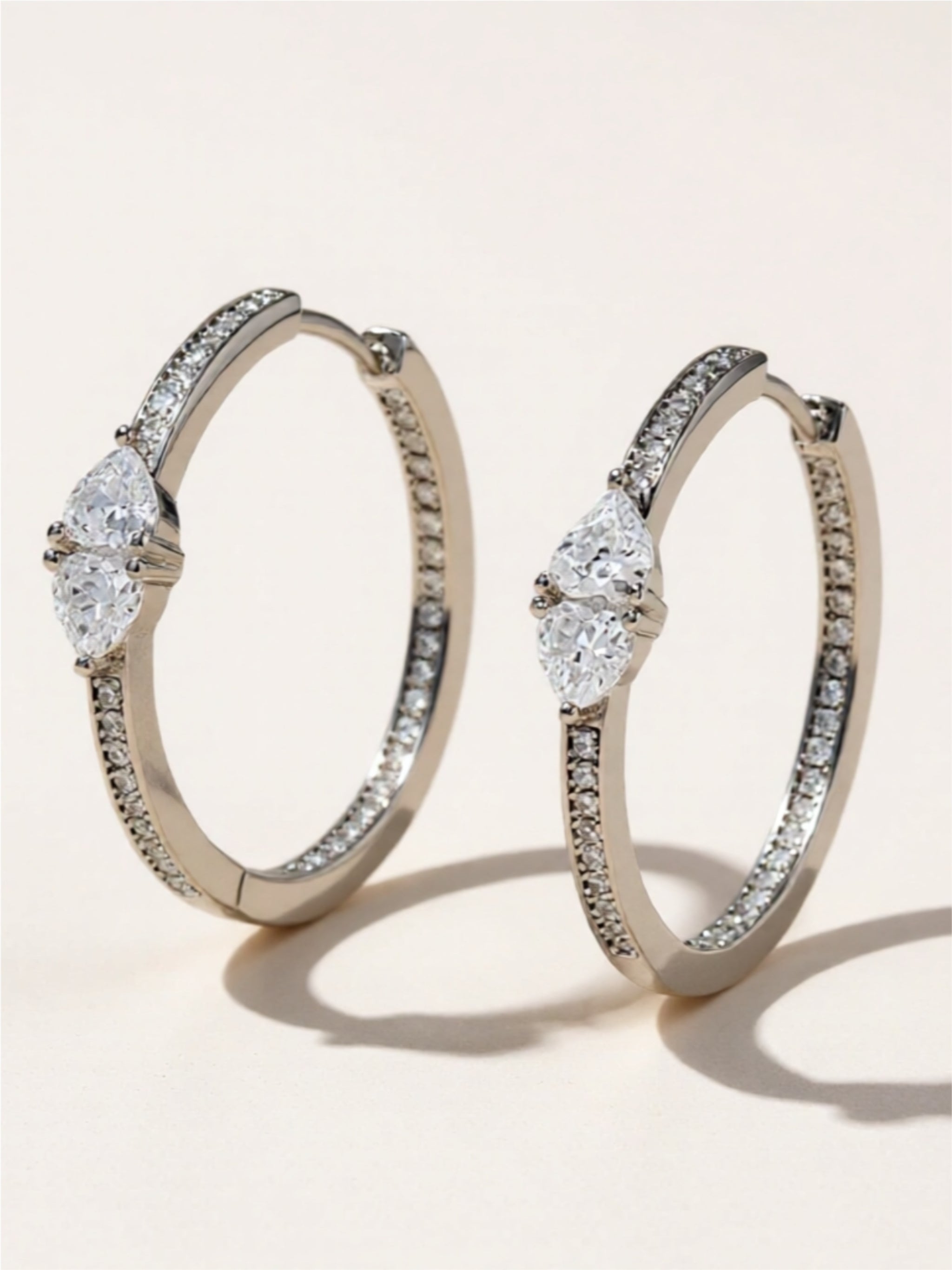 Inlaid CZ 925 Sterling Silver Earrings