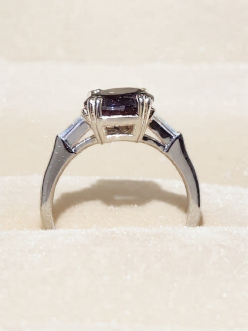 2 Carat Black Moissanite 925 Sterling Silver Ring