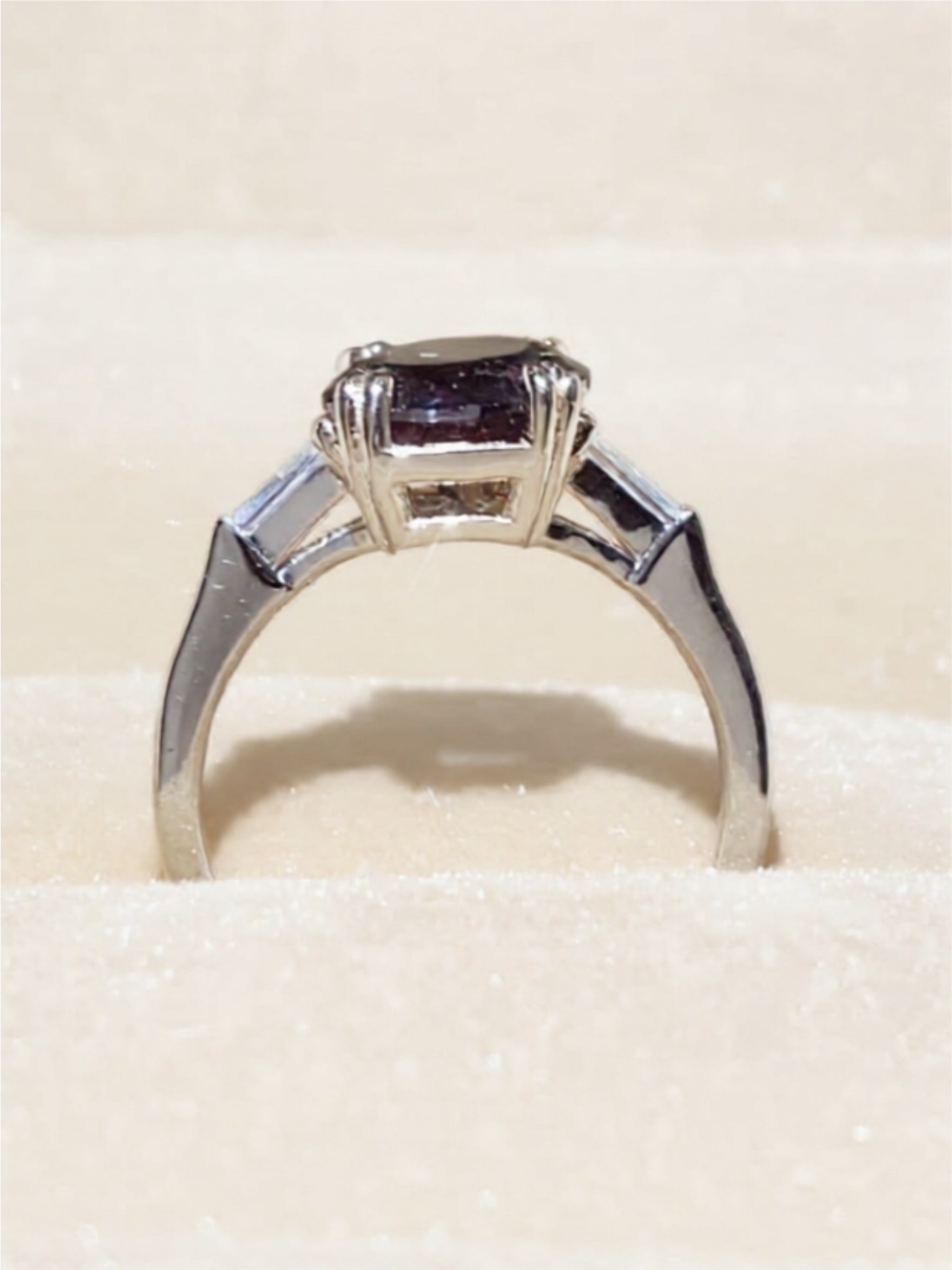 2 Carat Black Moissanite 925 Sterling Silver Ring