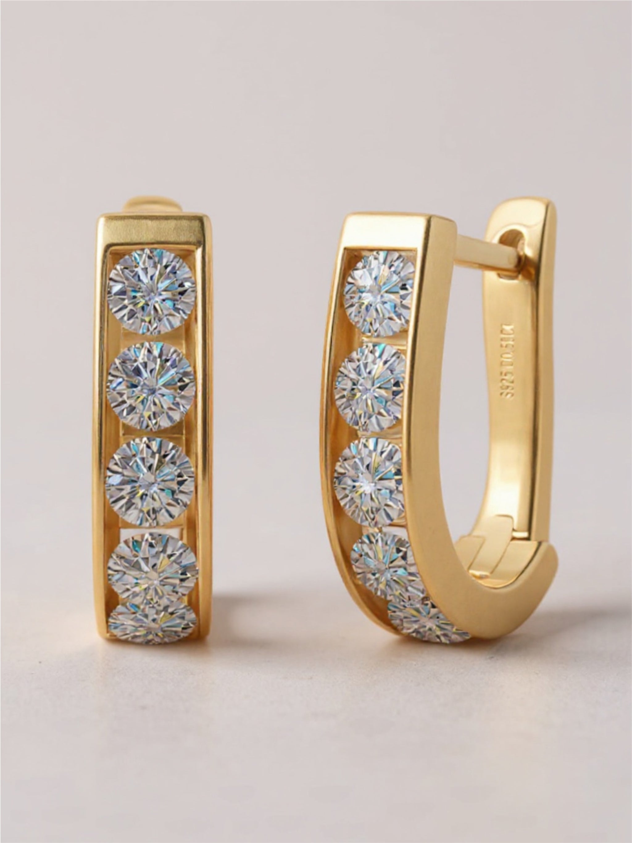1 Carat Moissanite 925 Sterling Silver Earrings