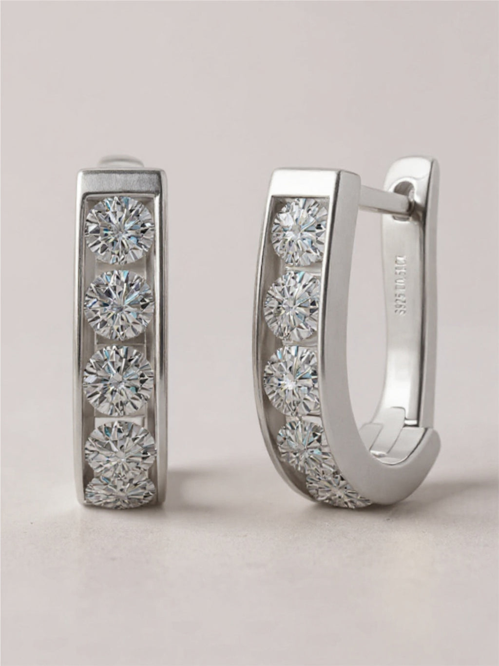 1 Carat Moissanite 925 Sterling Silver Earrings
