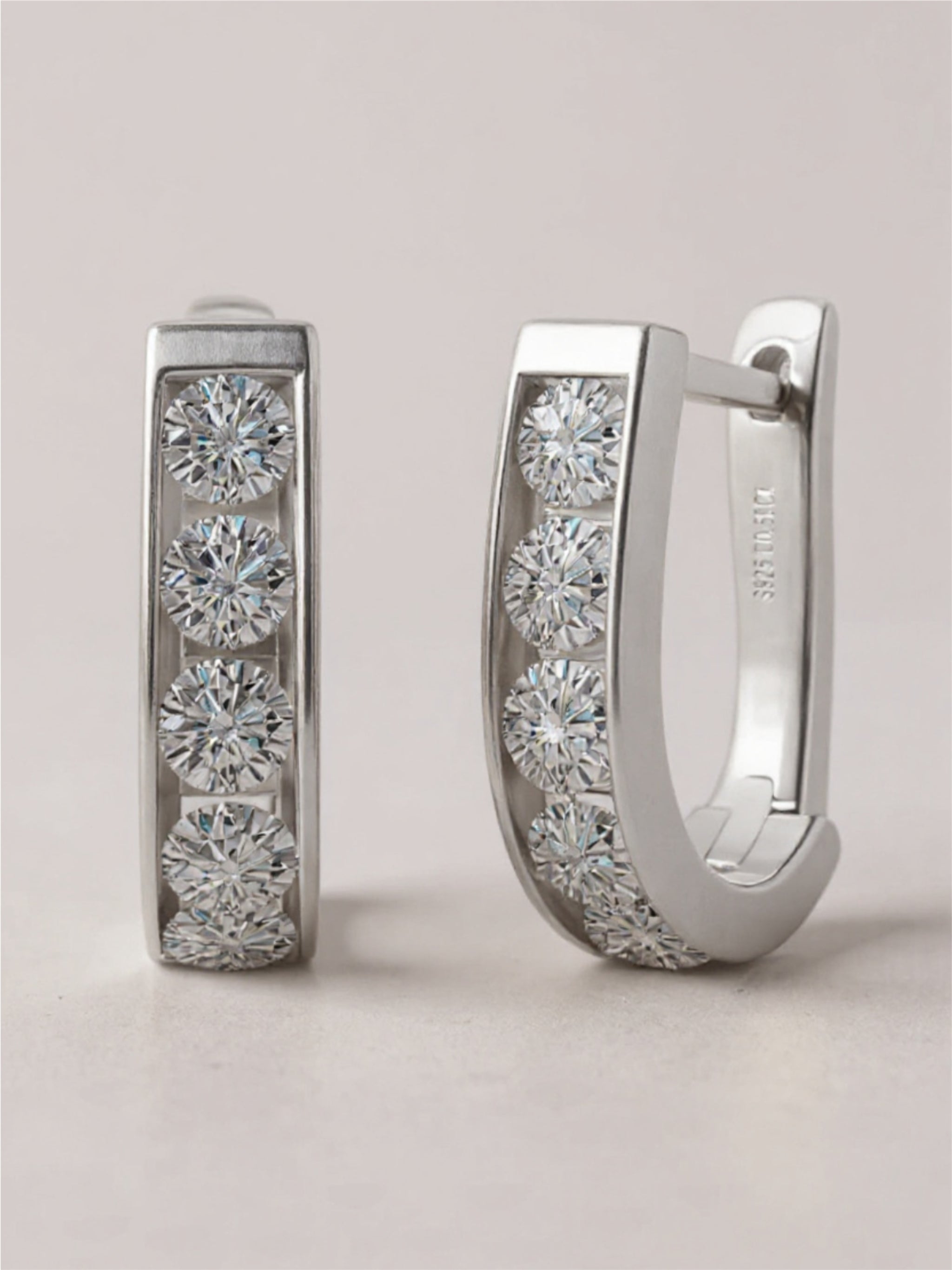 1 Carat Moissanite 925 Sterling Silver Earrings