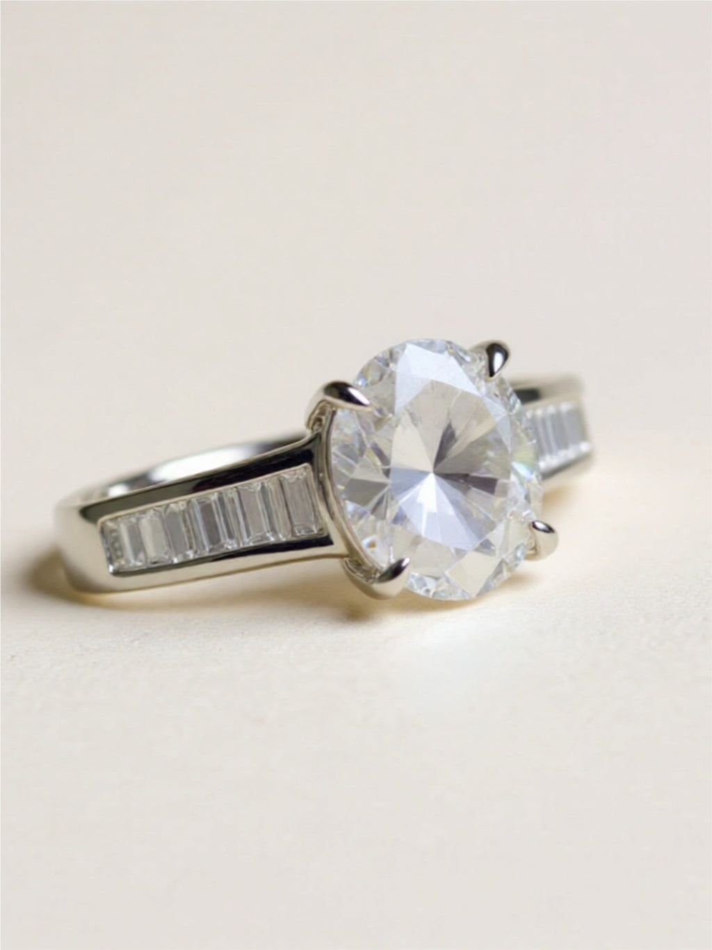 3 Carat Moissanite 925 Sterling Silver Ring